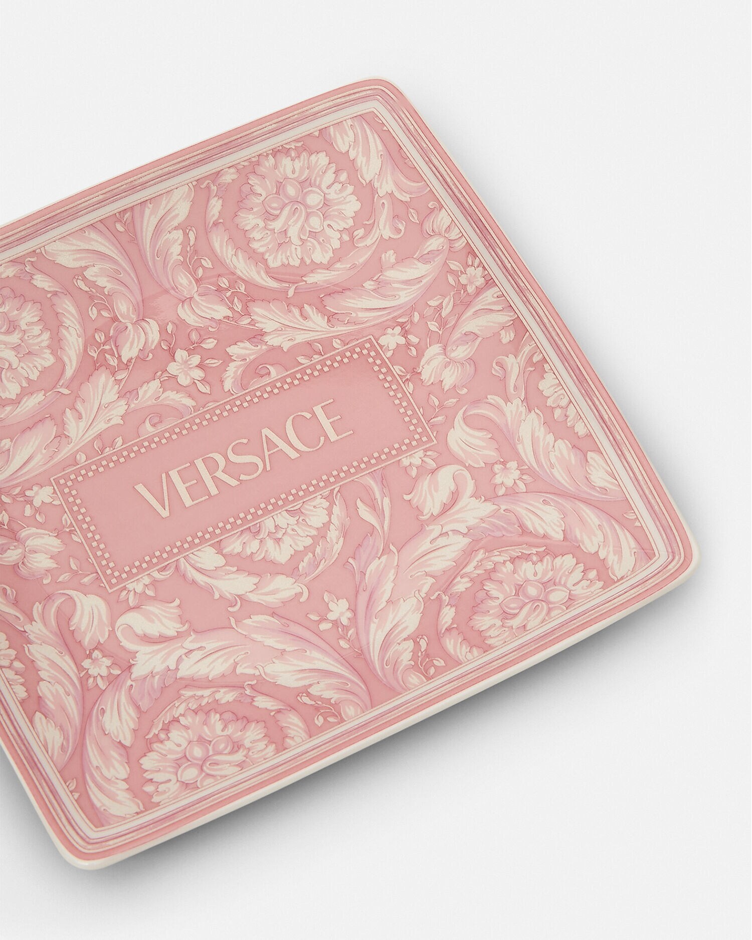 バロッコ スクエア プレート 11.5 cm ピンク | VERSACE JP