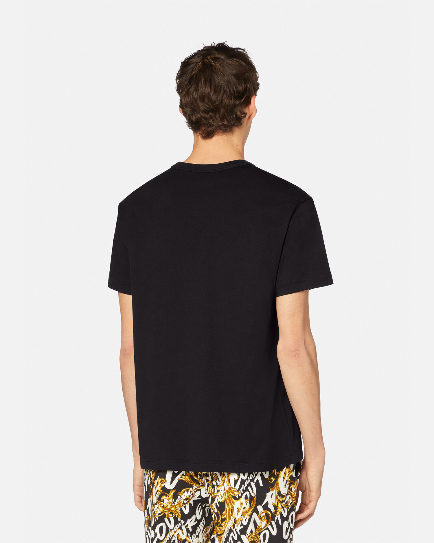 ピース ナンバー ロゴ Tシャツ ブラック,プリント | VERSACE JP