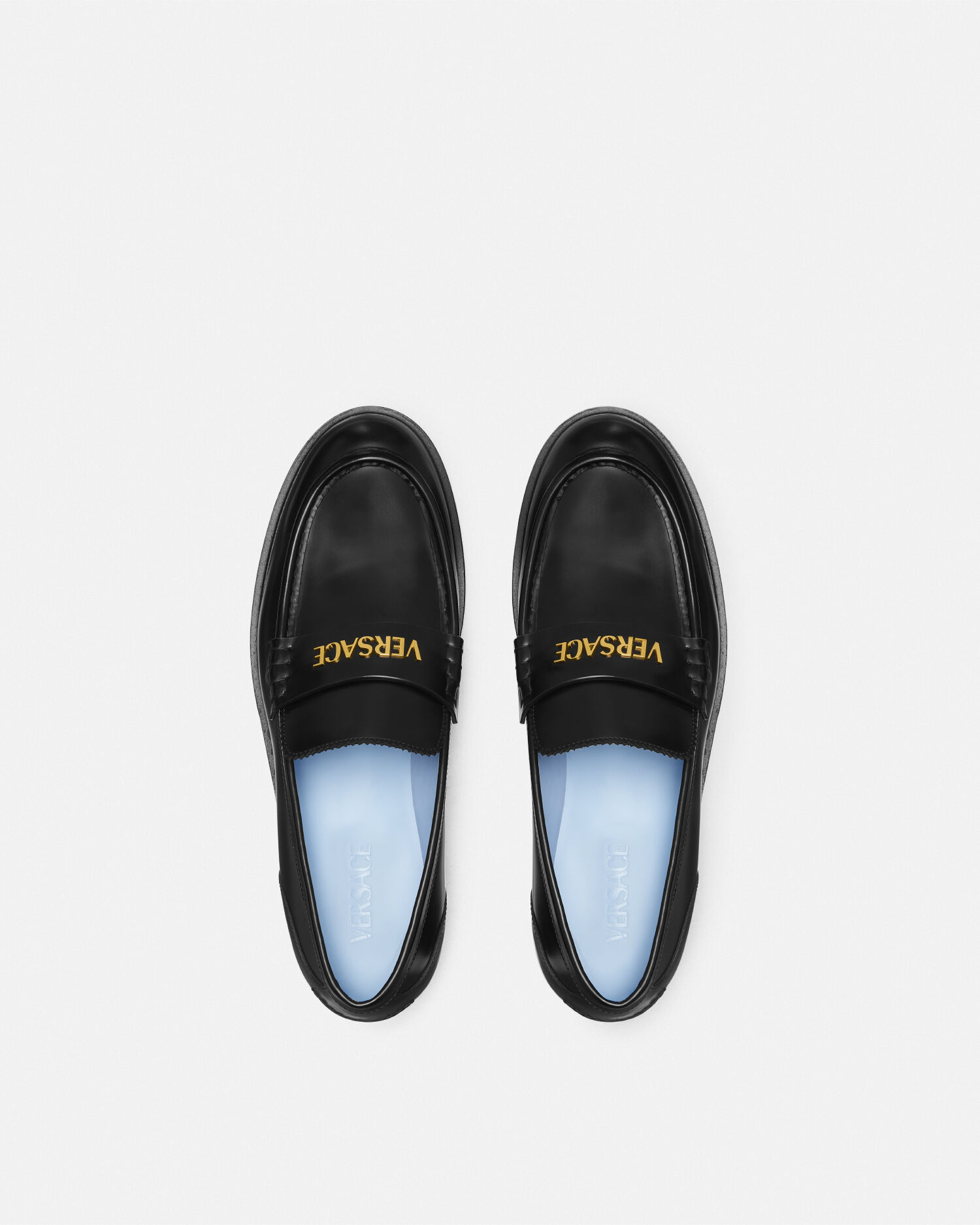 好きに ロゴローファー JP VERSACE | ブラック,ゴールド 靴