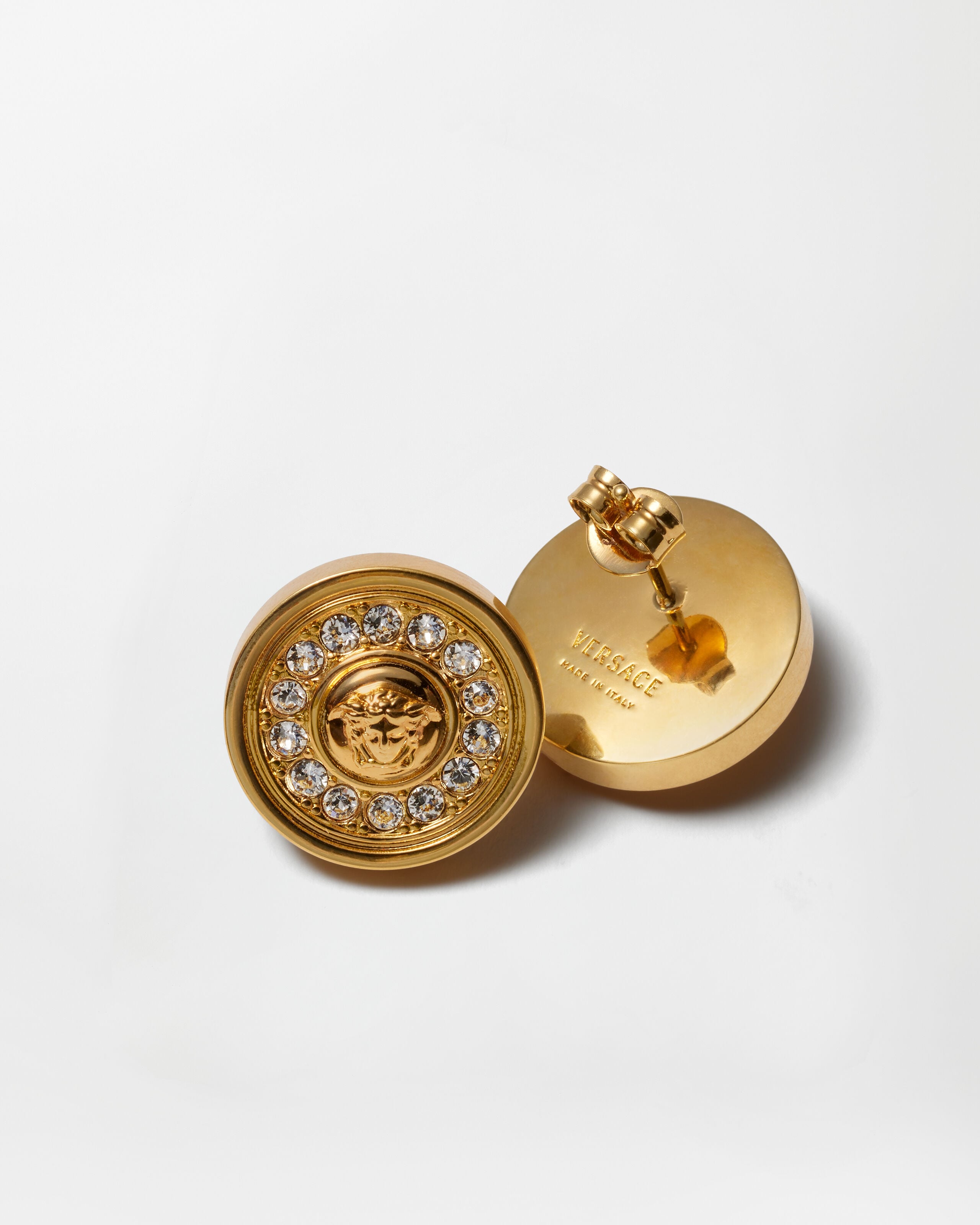 メドゥーサ クリスタル イヤリング ゴールド | VERSACE JP