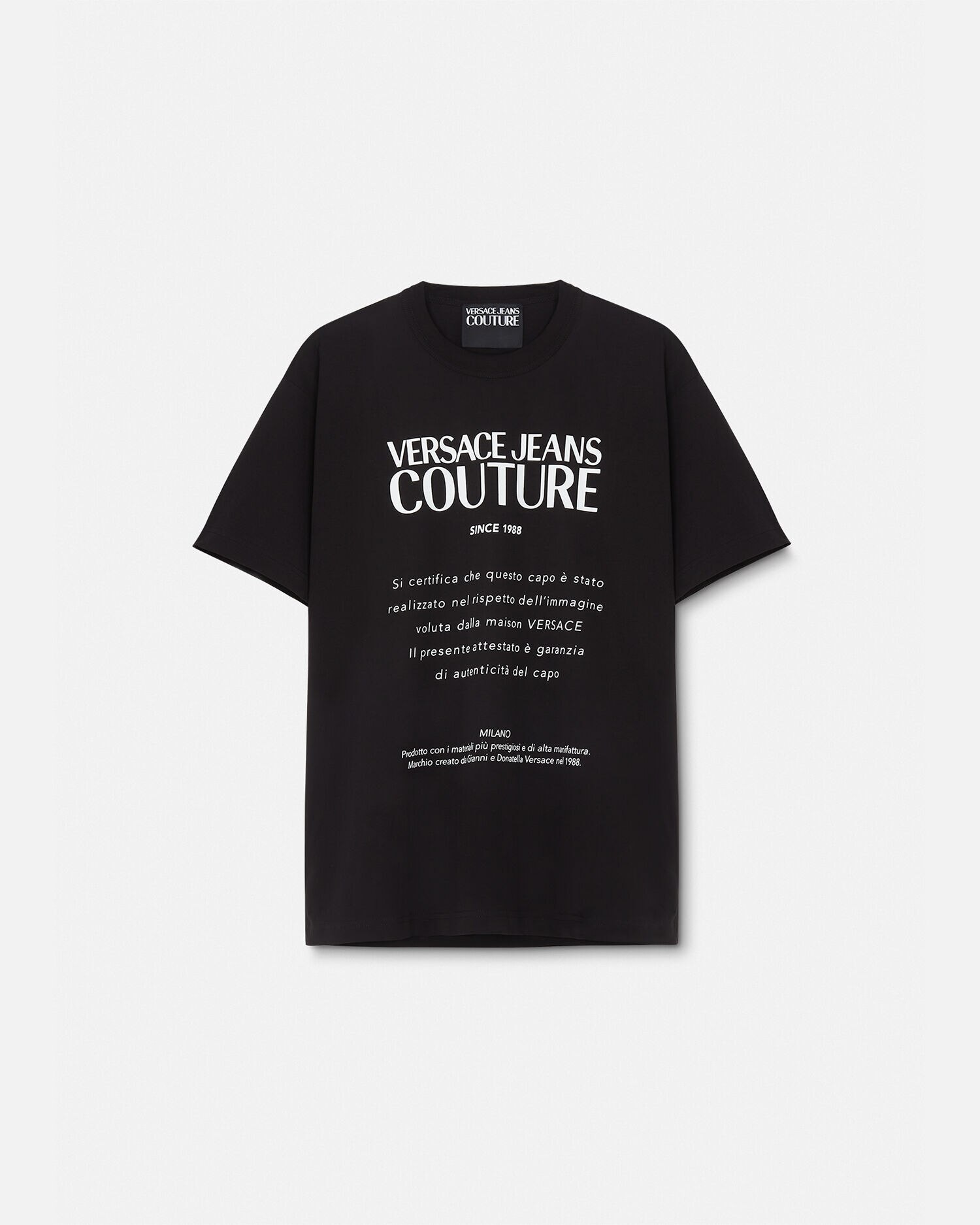 ワランティ ロゴ Tシャツ ブラック,プリント | VERSACE JP