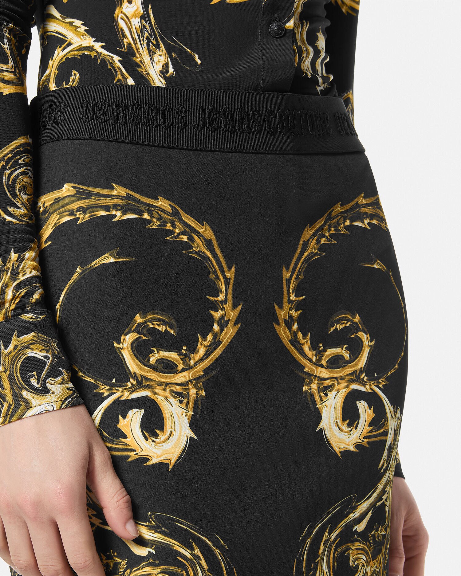クロモ クチュール ペンシル ミディ スカート | VERSACE JP