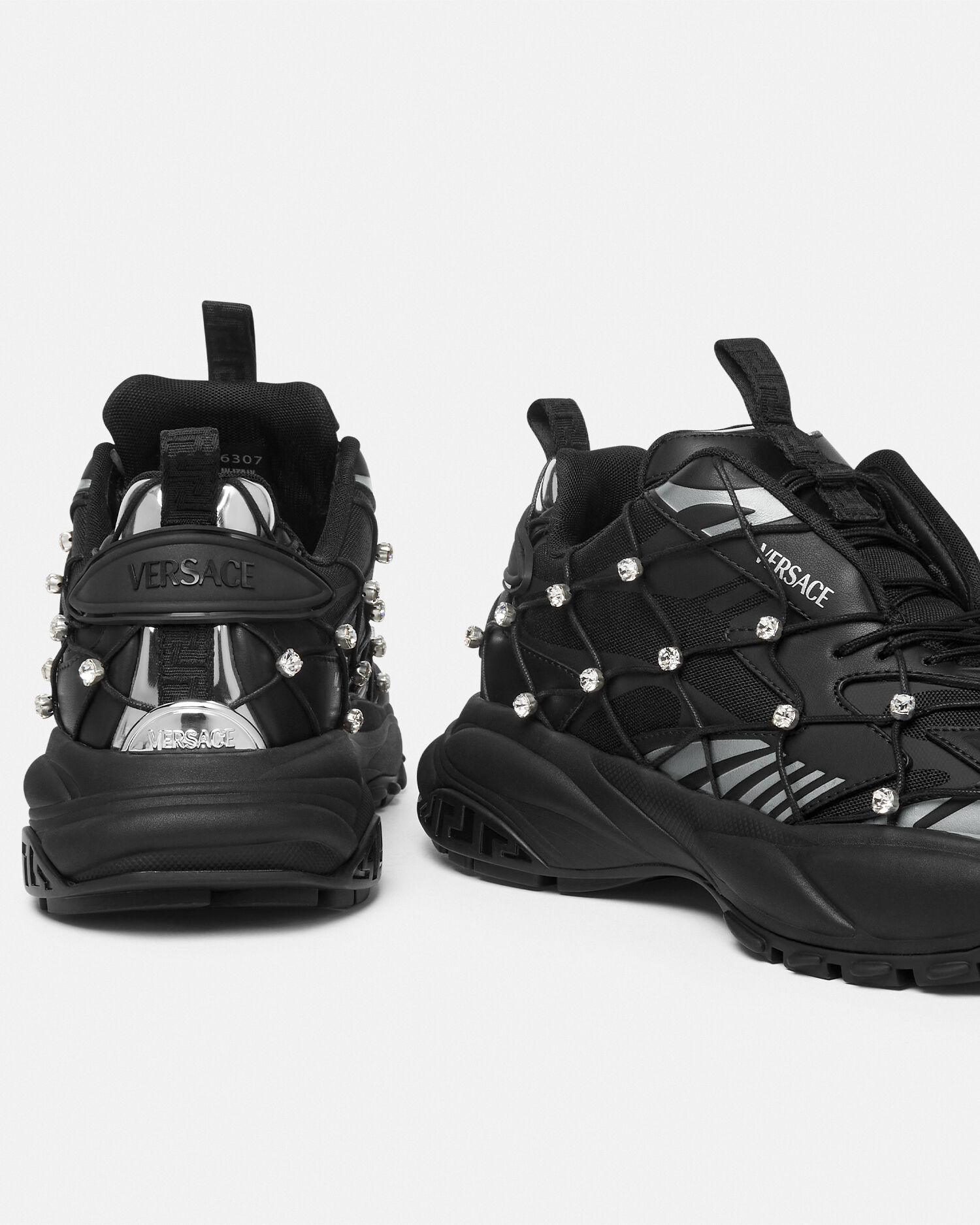 ヴェルサーチェ マーキュリー M_VS_02 装飾付き スニーカー ブラック