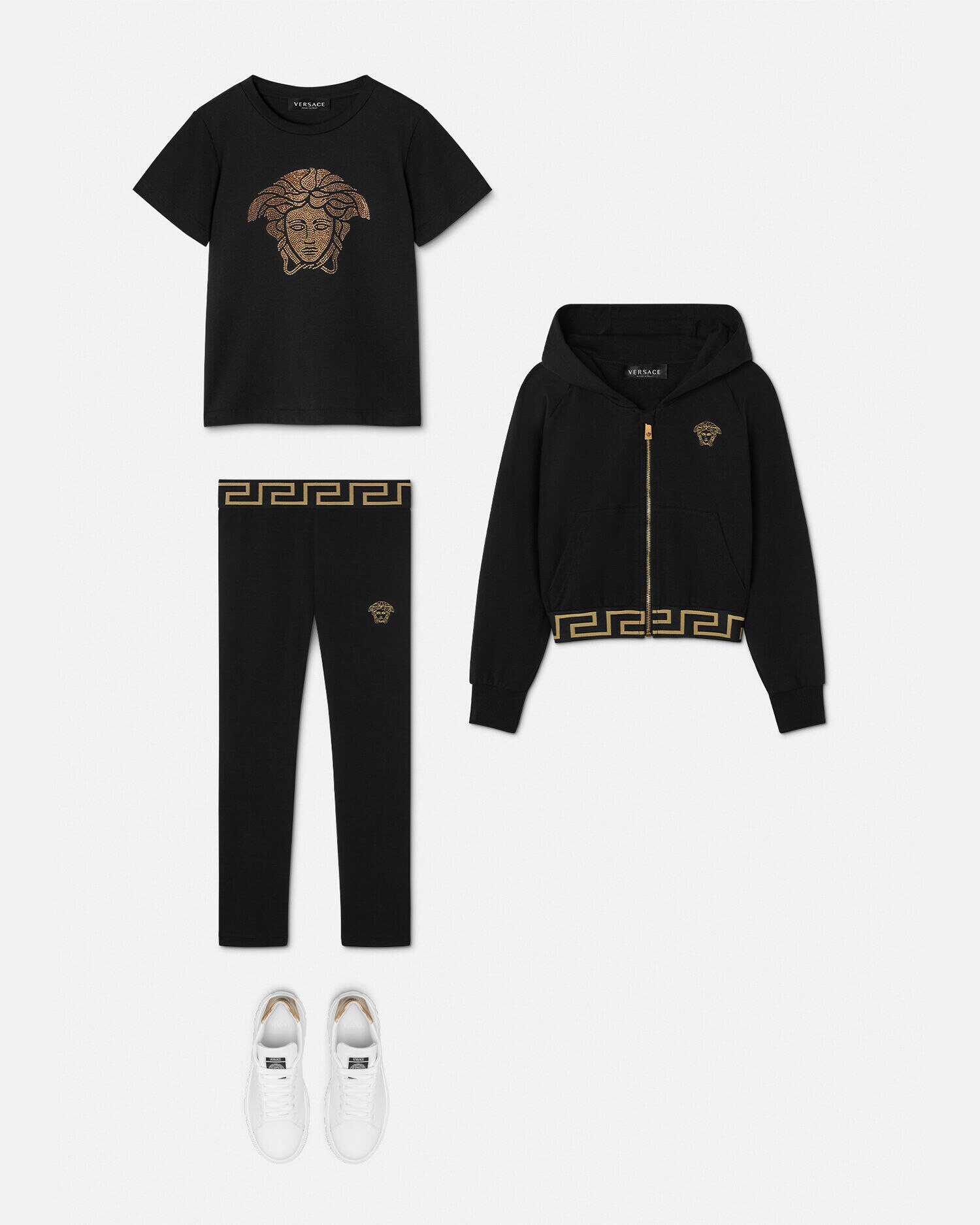 メドゥーサ キッズ ジッパー フーディ ブラック | VERSACE JP