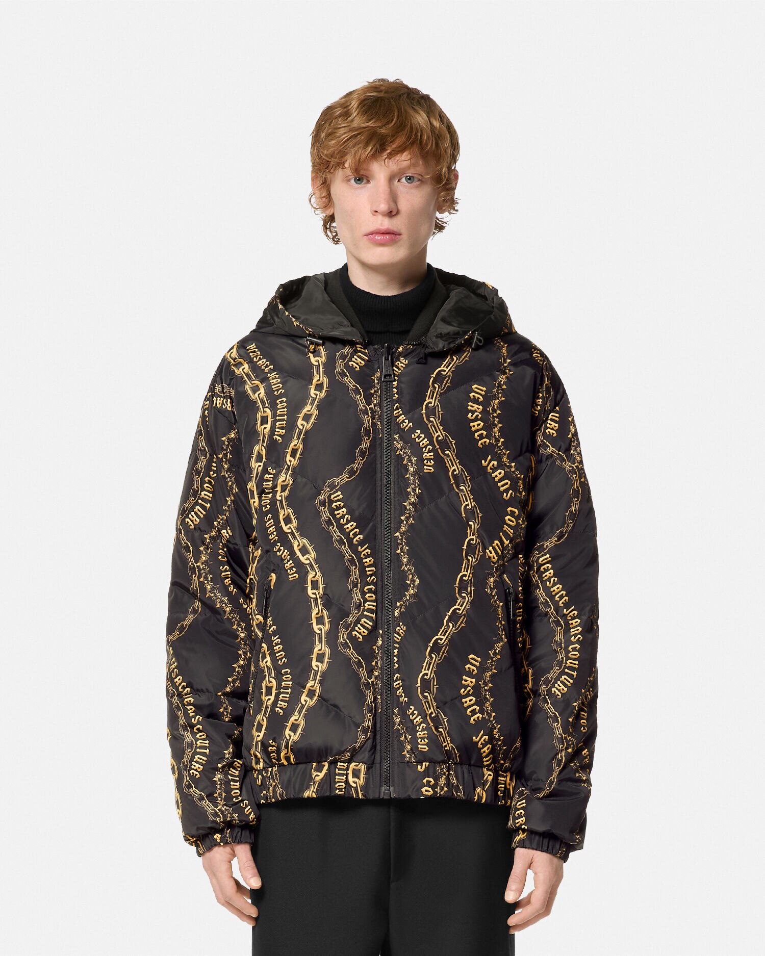 チェーン クチュール リバーシブル ボンバー ジャケット | VERSACE JP