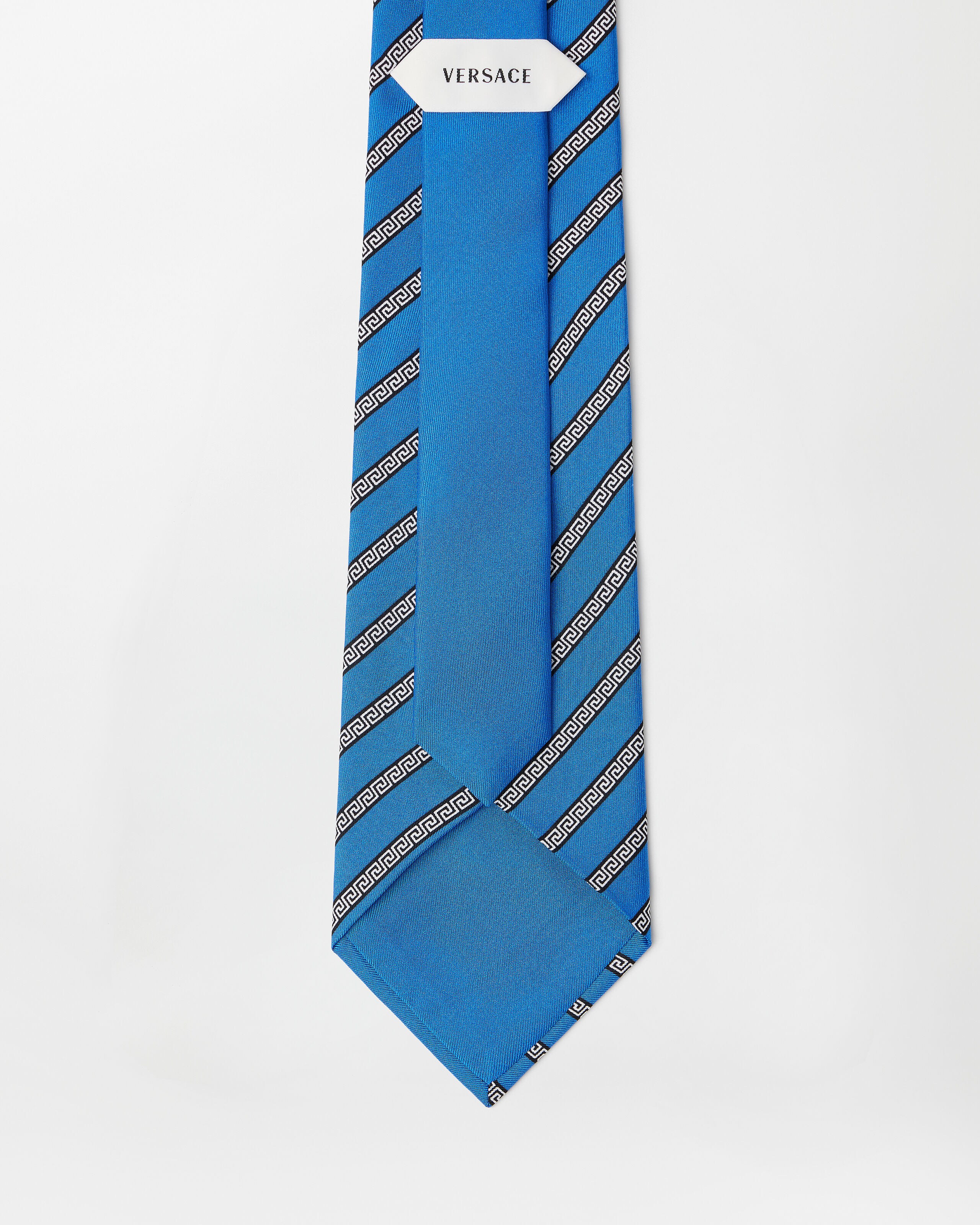 プリント シルク ツイル ネクタイ ブルー | VERSACE JP