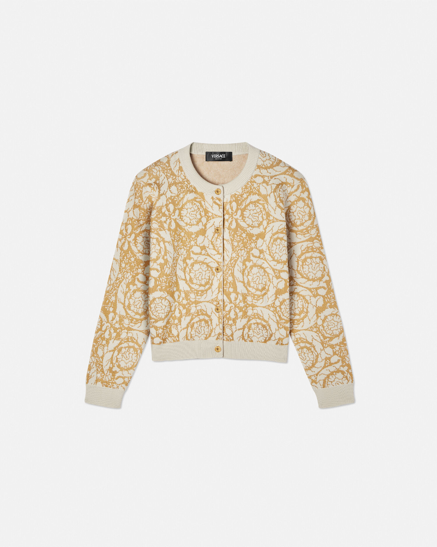 VERSACE　ニットカーディガン ガールズフーディ、スウェットシャツ & ニット | ヴェルサーチェ