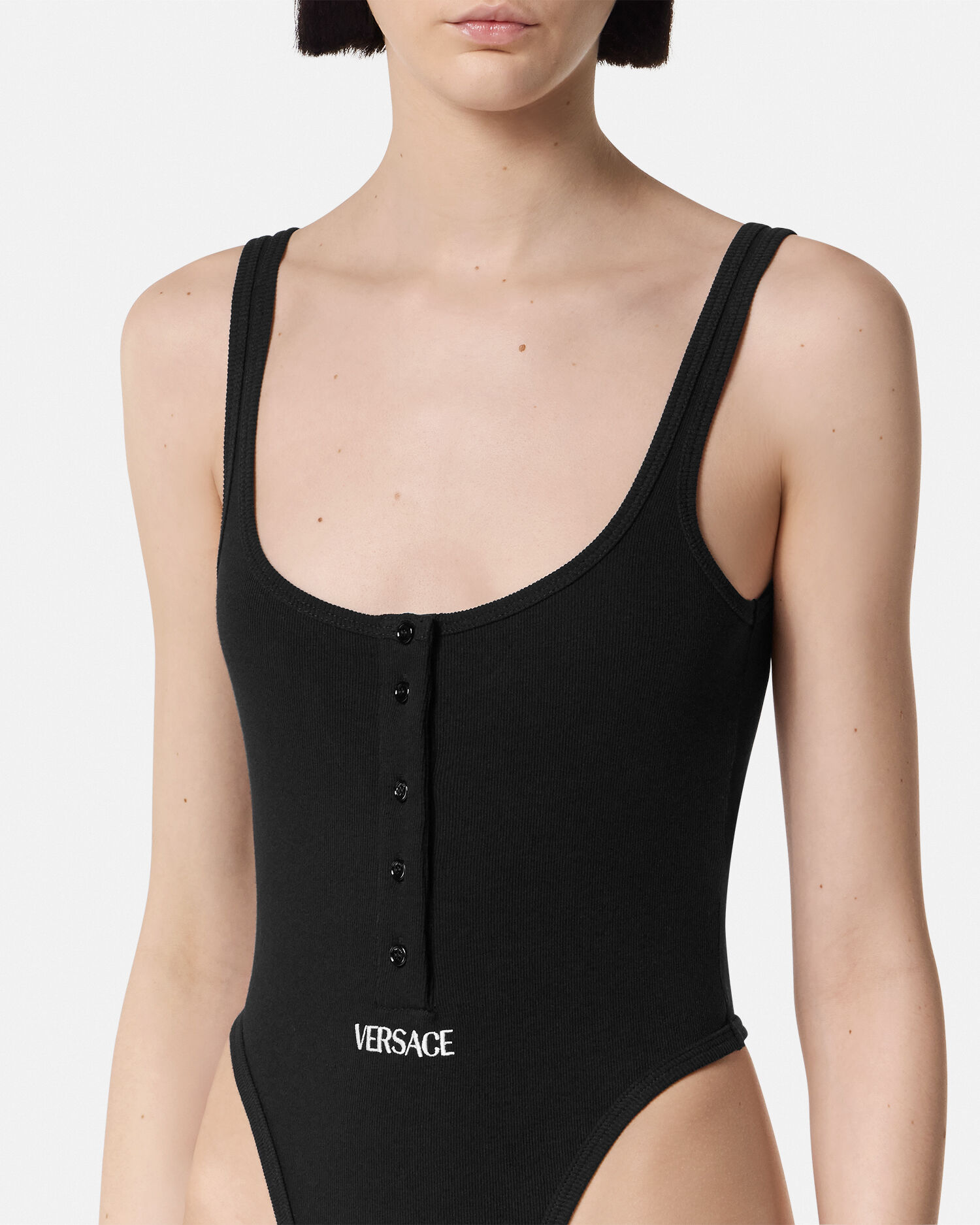 ロゴ リブ編み ボディスーツ | VERSACE JP