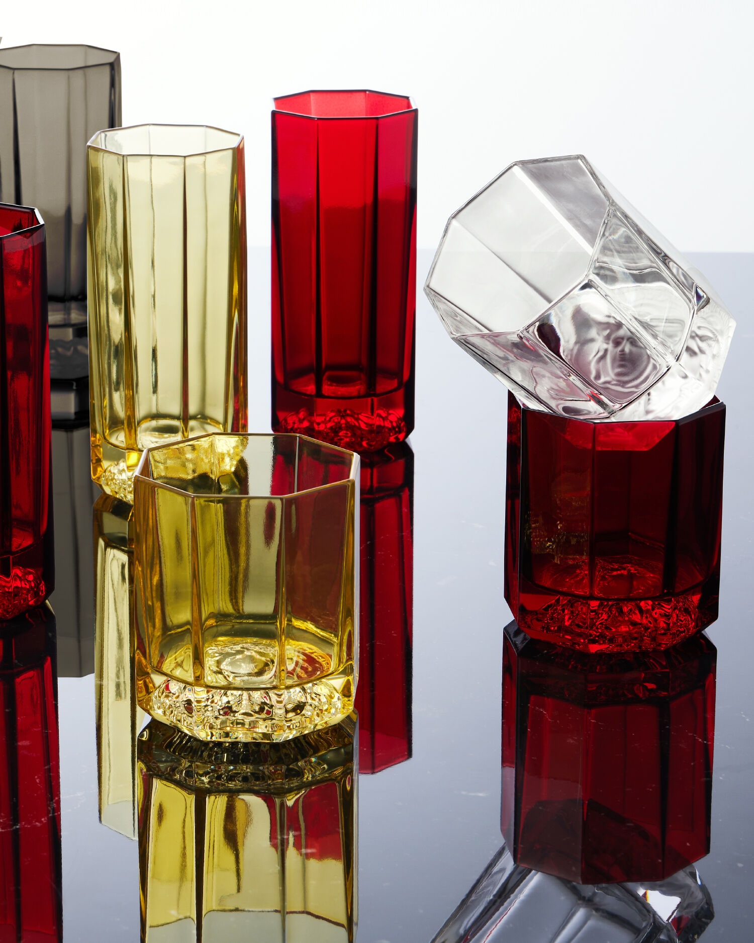 メドゥーサ リュミエール ロング ドリンク グラス 2 個セット クリア