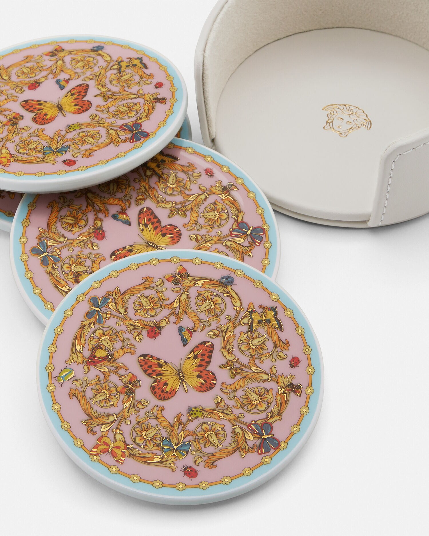 flower.comHERMES フィルジャルダン　デザート皿 4枚セット ル ジャルダン コースター 4 枚セット マルチカラー | VERSACE JP