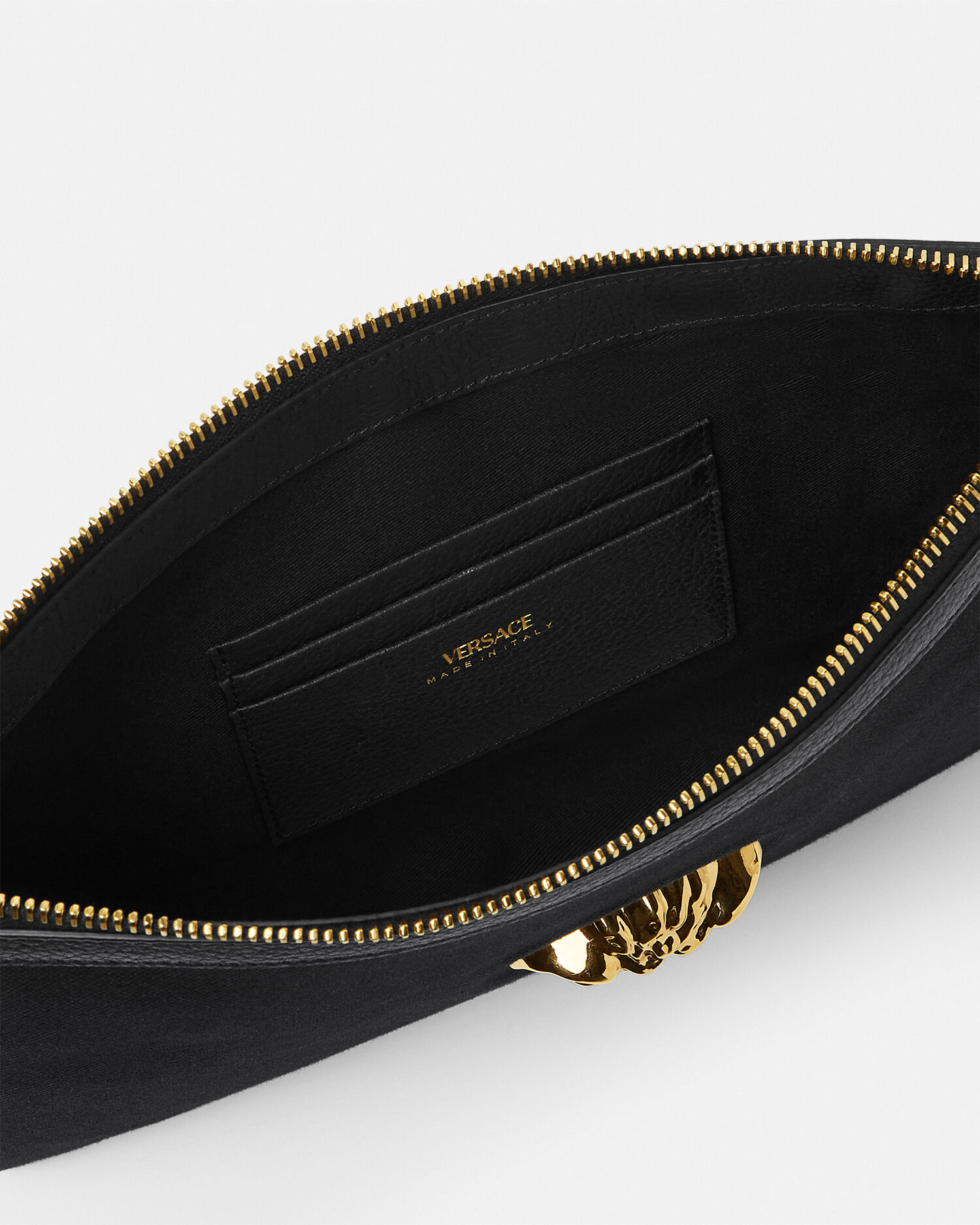 VERSACE メデューサ レザーポーチ キャンバス ポーチ ラ メドゥーサ | VERSACE JP