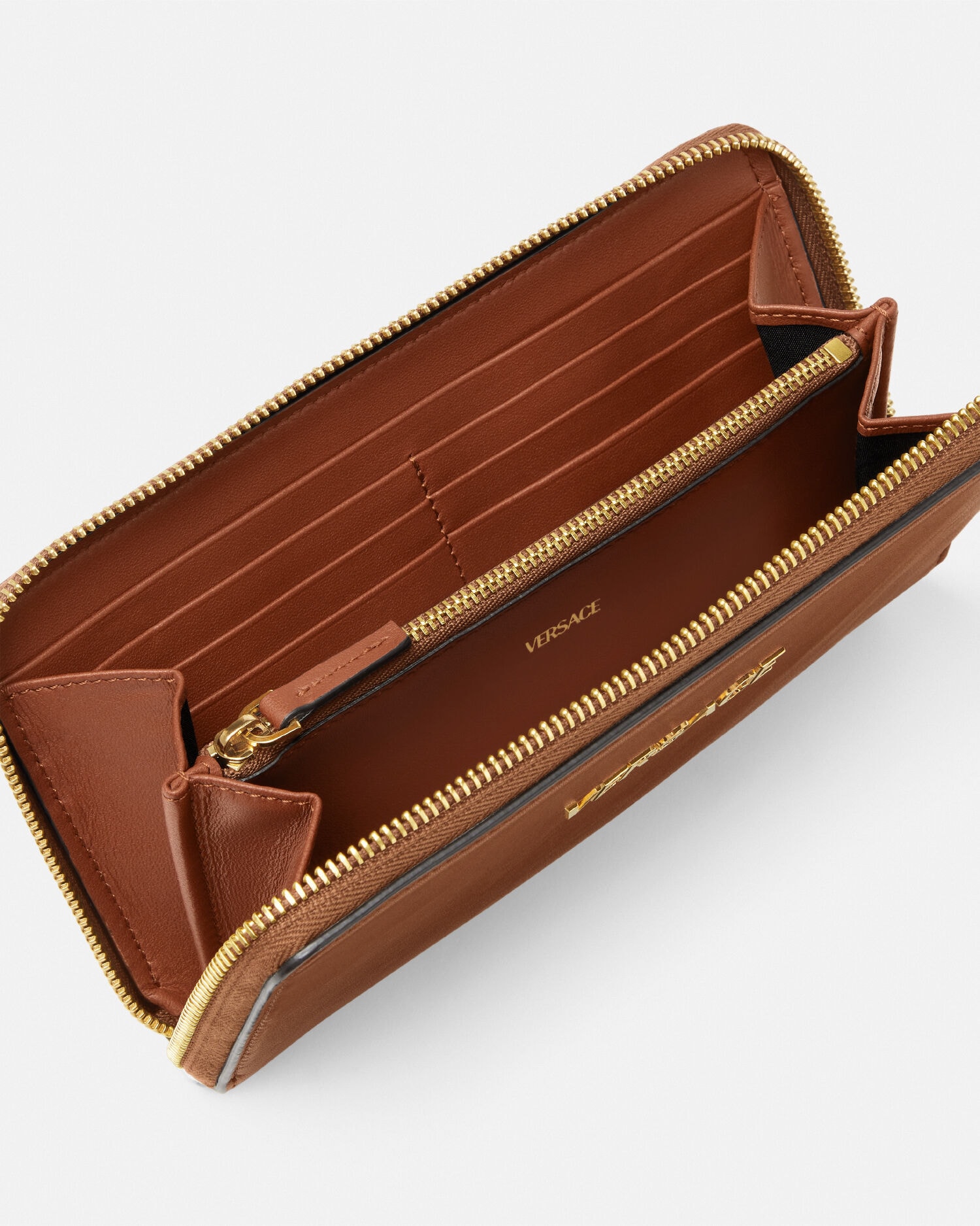 ヴェルサーチェ タグ ナッパ ウォレット ブラウン | VERSACE JP