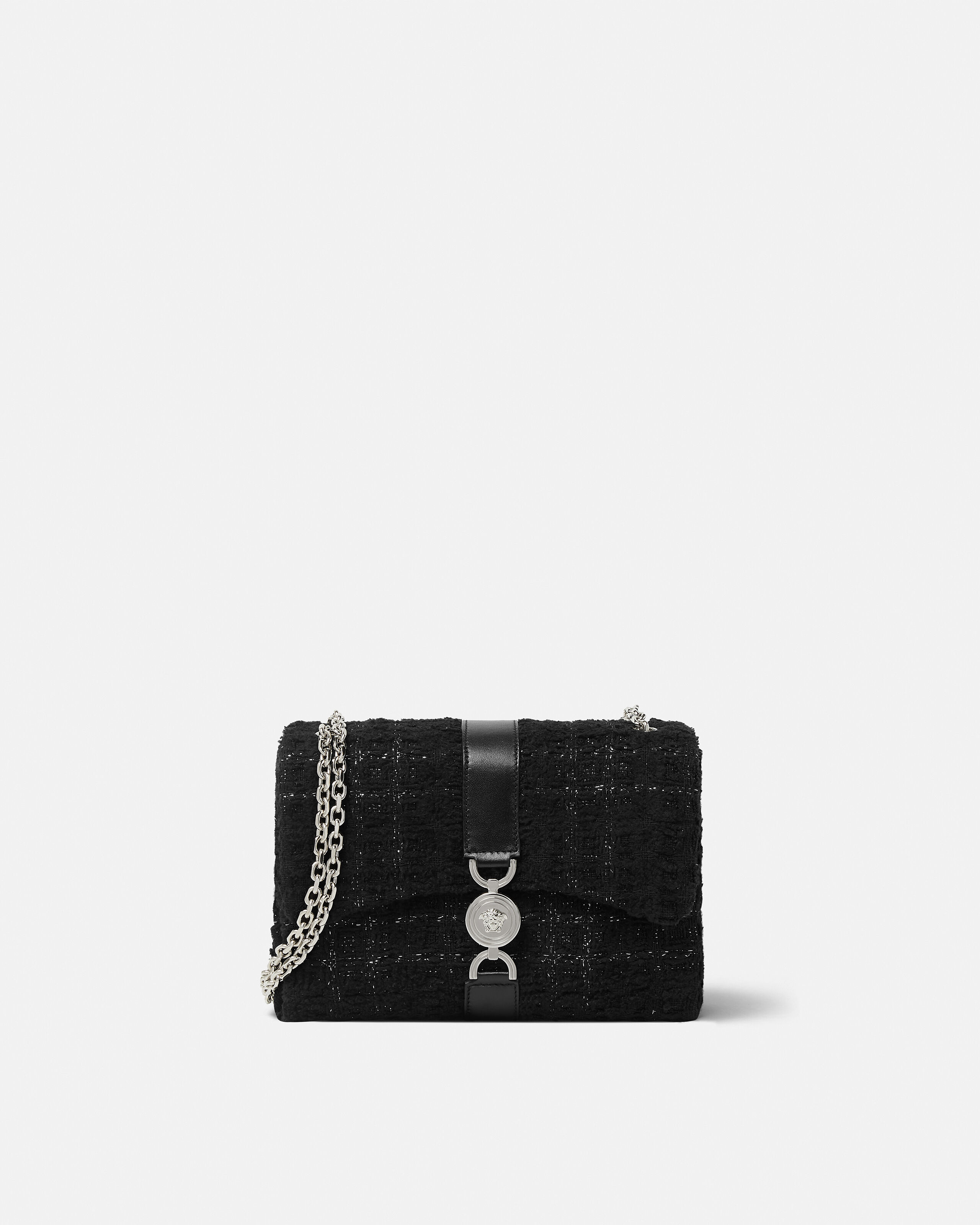ヴェルサーチェ VERSACE Kleio キルティング ショルダーバッグ ヴェルサーチ ラムレザー ブラック ゴールド レディース F-YA1025 ヴェルサーチェ VERSACE Kleio キルティング ショルダーバッグ