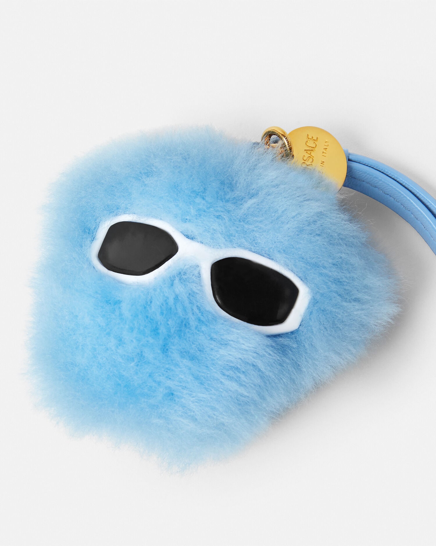 VERSACE ブルー メドゥーサ フラッフィー チャーム キーホルダー メドゥーサ フラッフィー シアリング チャーム ブルー | VERSACE JP