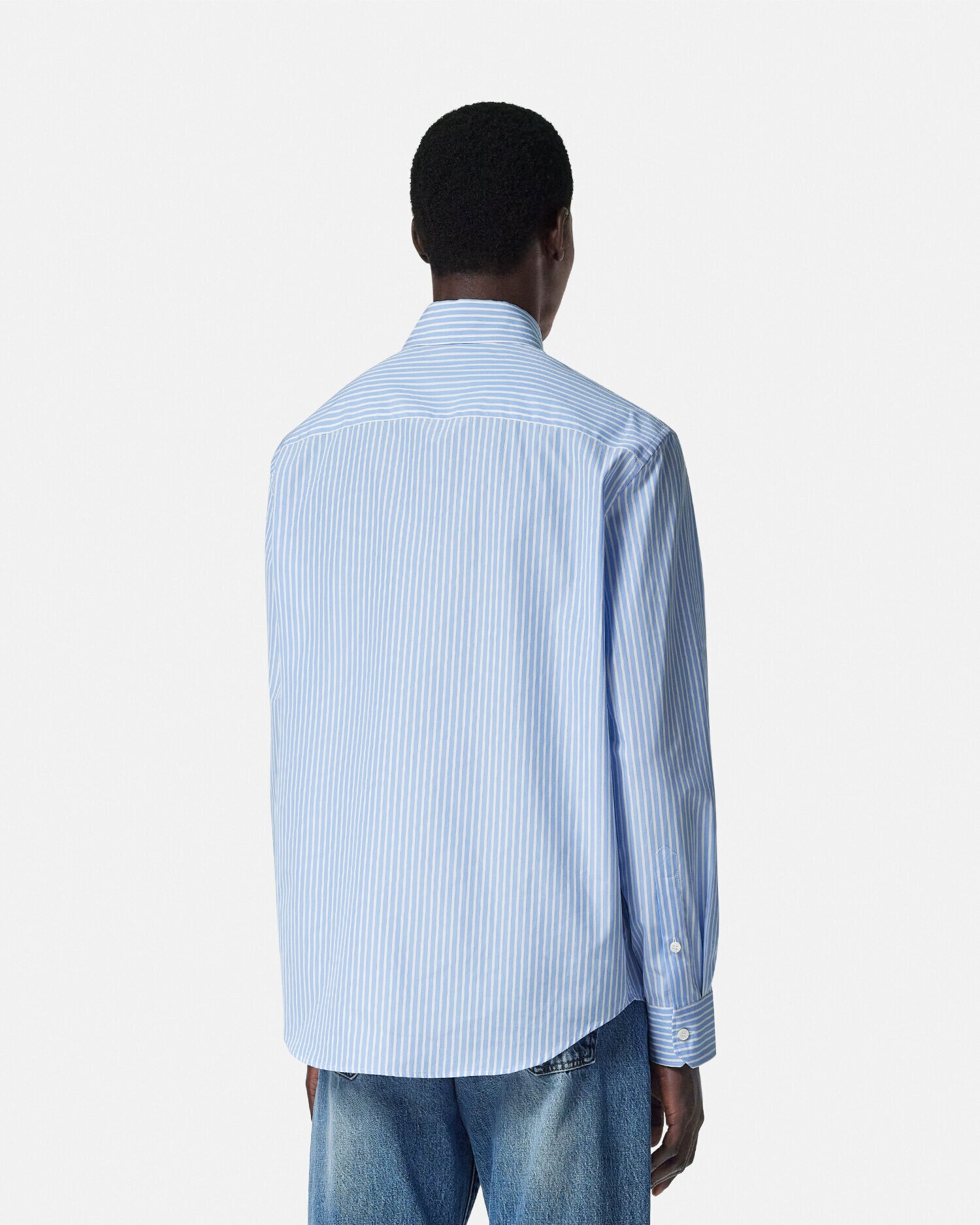 ヴェルサーチコレクション ストライプシャツ 中古・古着通販】VERSACE (ヴェルサーチ) ラグレカ ストライプ
