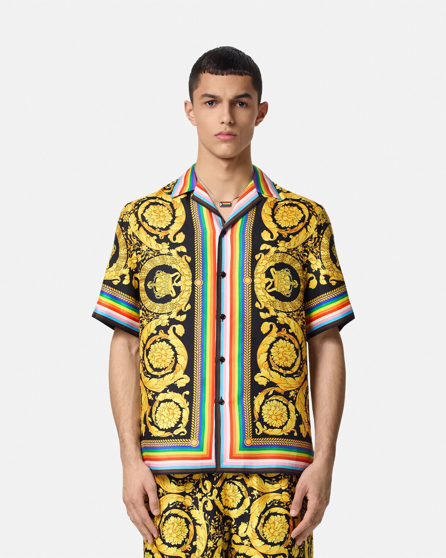 シルク シャツ ヴェルサーチェ ギャラリー プリント | VERSACE JP