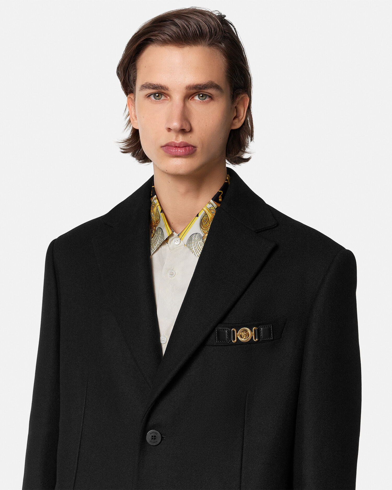 ウール シングルブレスト コート | VERSACE JP