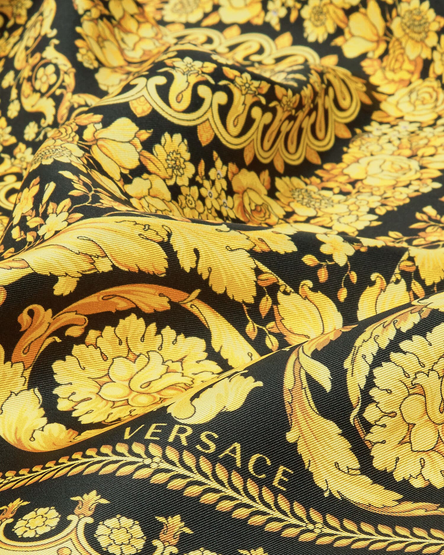 プリントシルクツイルスカーフ 90cm ブラック,プリント | VERSACE JP