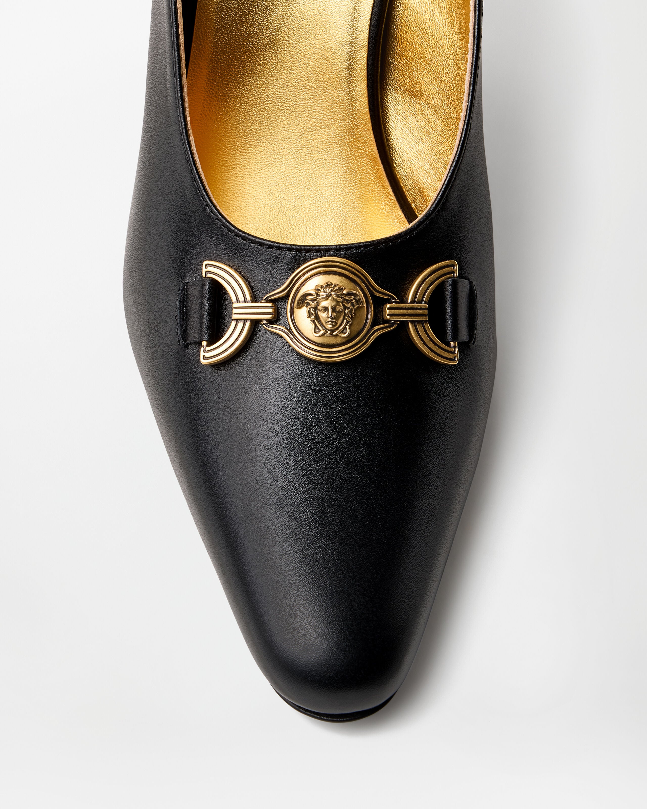 マリサ レザー スリングバック 90 mm ブラック | VERSACE JP
