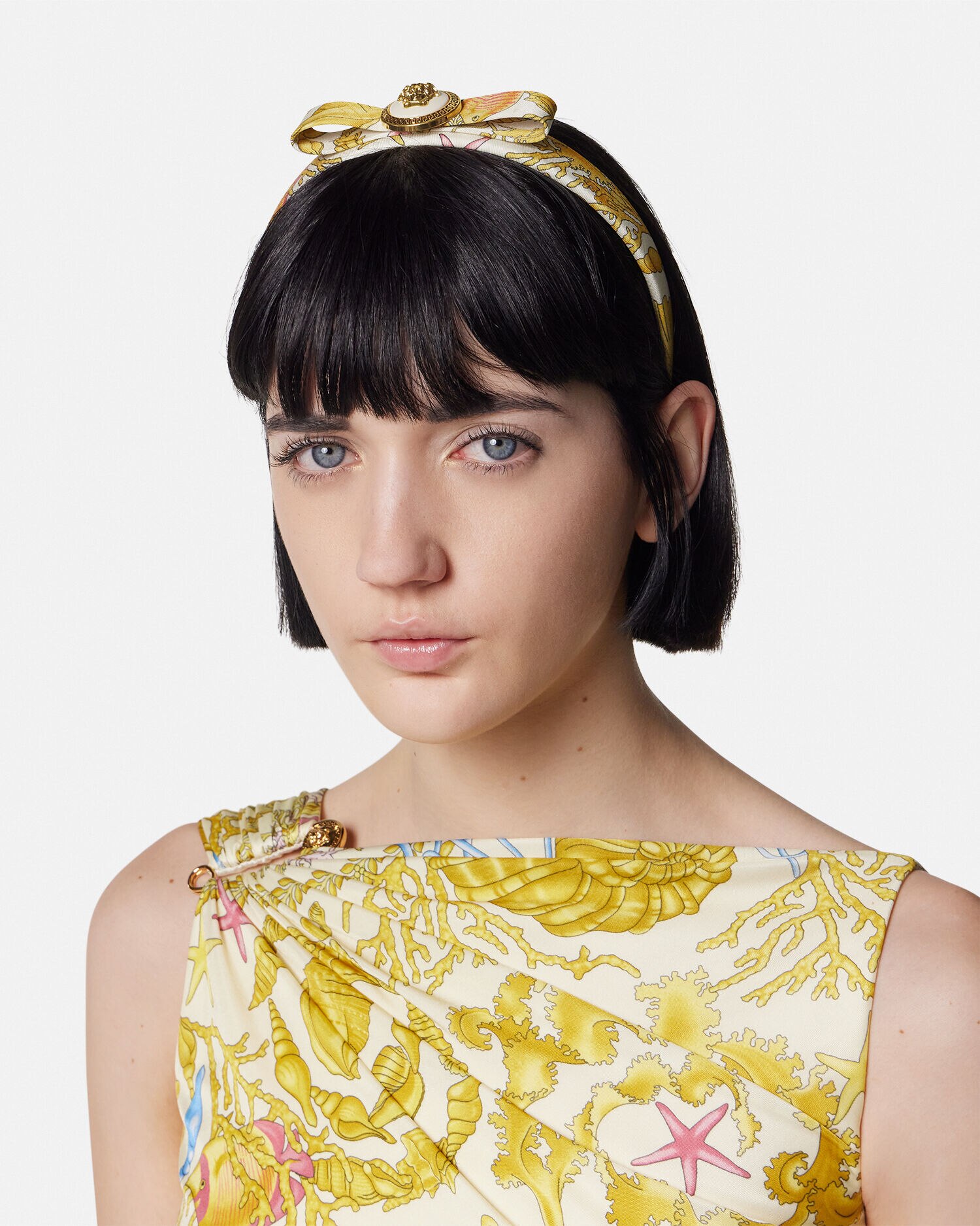 【versace】 メタル メッシュ ヘッドバンド ジャンニ リボン メタル メッシュ ヘッドバンド ジャンニ リボン | VERSACE JP
