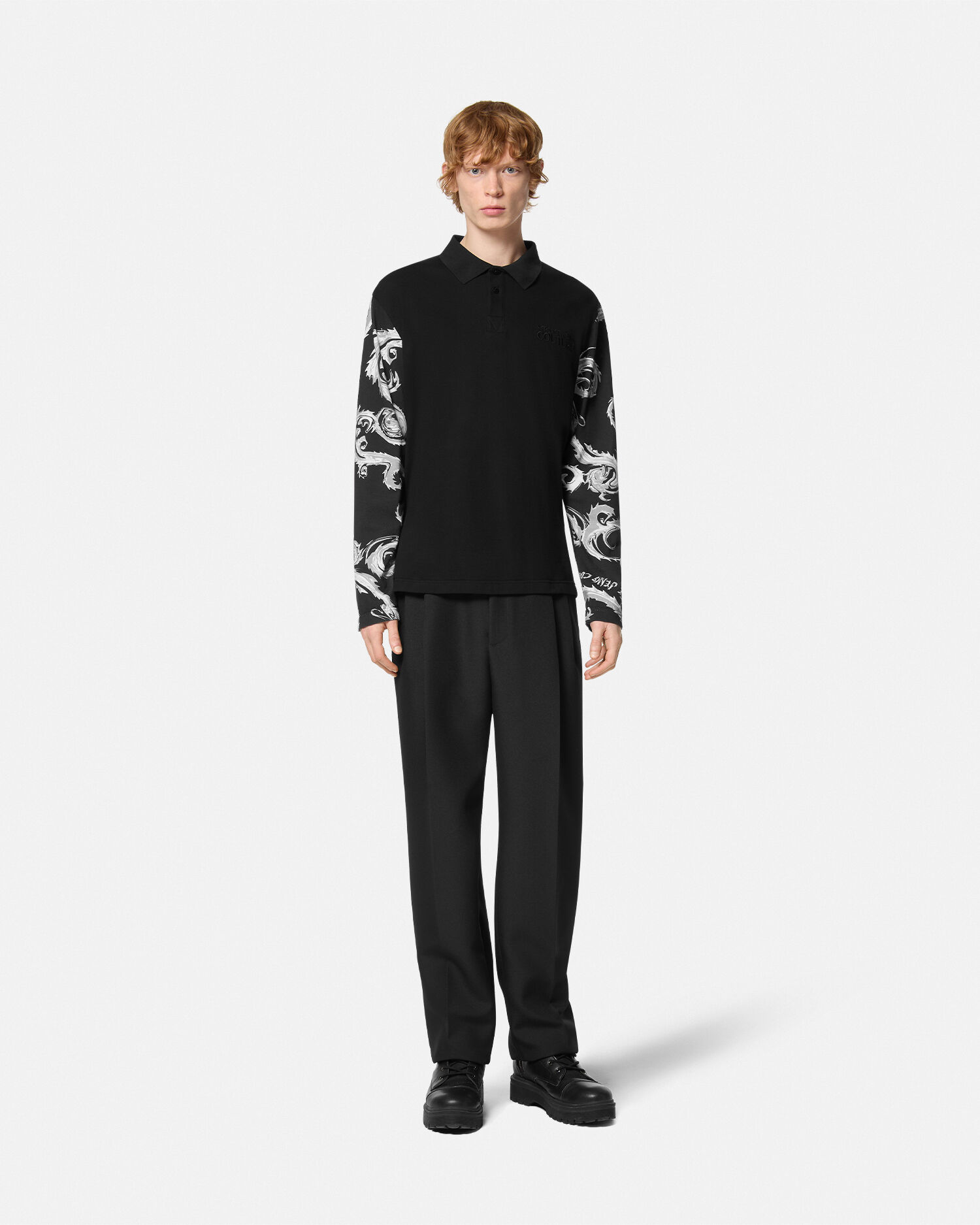 レギュラーフィット ポロ シャツ クロモ クチュール | VERSACE JP