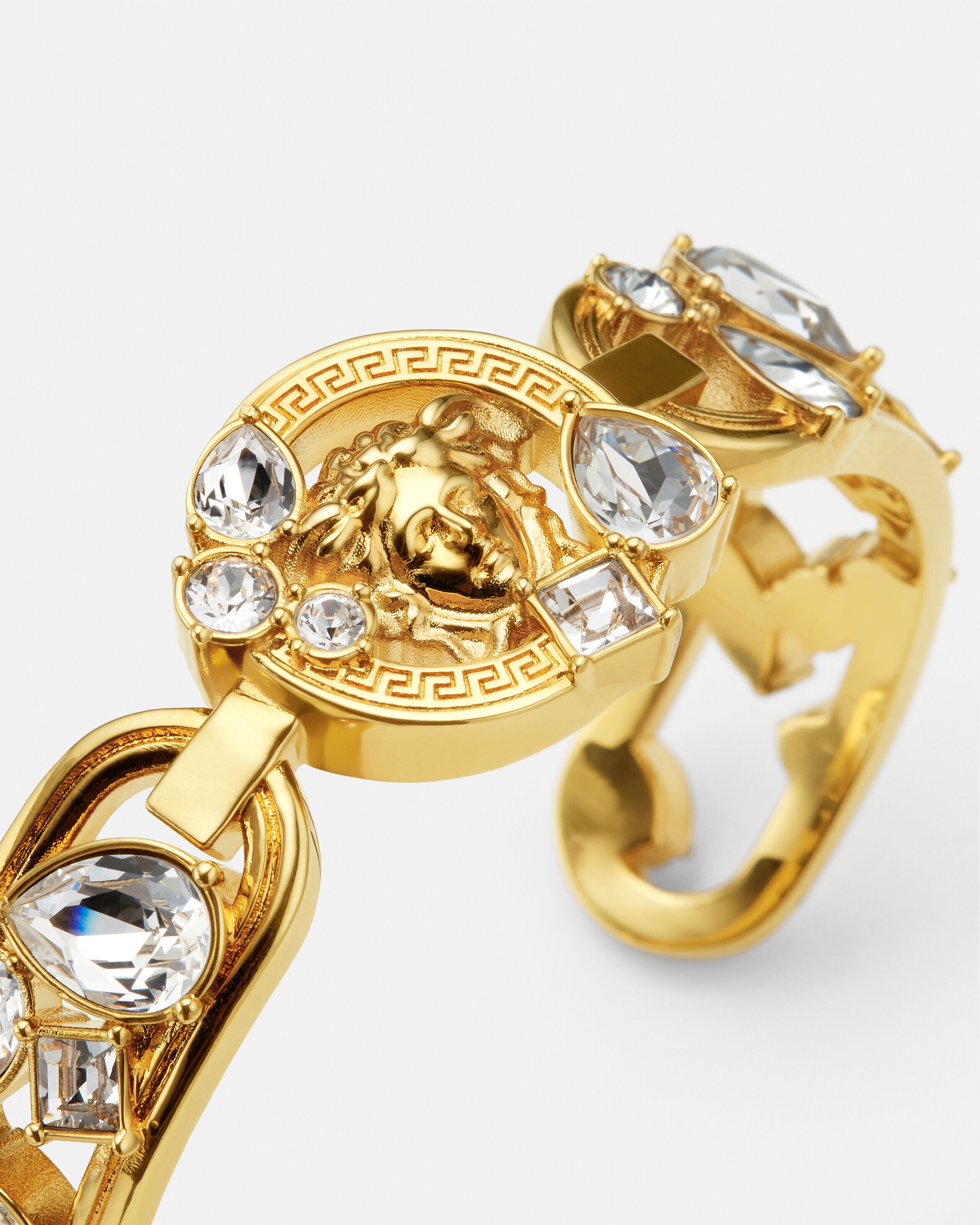 未使用級✨️VERSACE クリスタル メドゥーサ95 カフ ブレスレット 現行 メドゥーサ '95 クリスタル カフ ブレスレット ゴールド | VERSACE JP