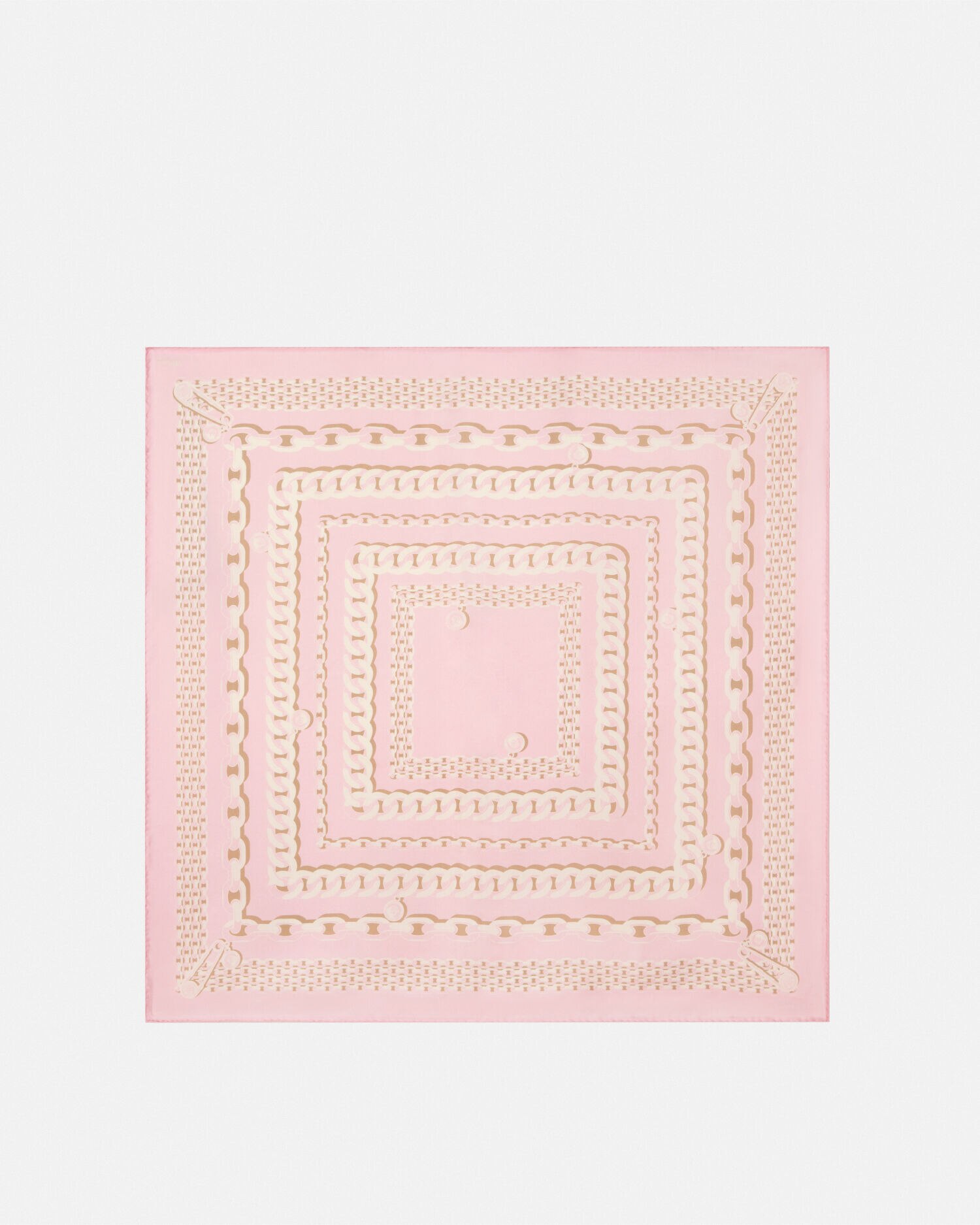 ラージ シルク スカーフ ヴェルサーチェ トレジャー 90 cm ピンク,プリント | VERSACE JP