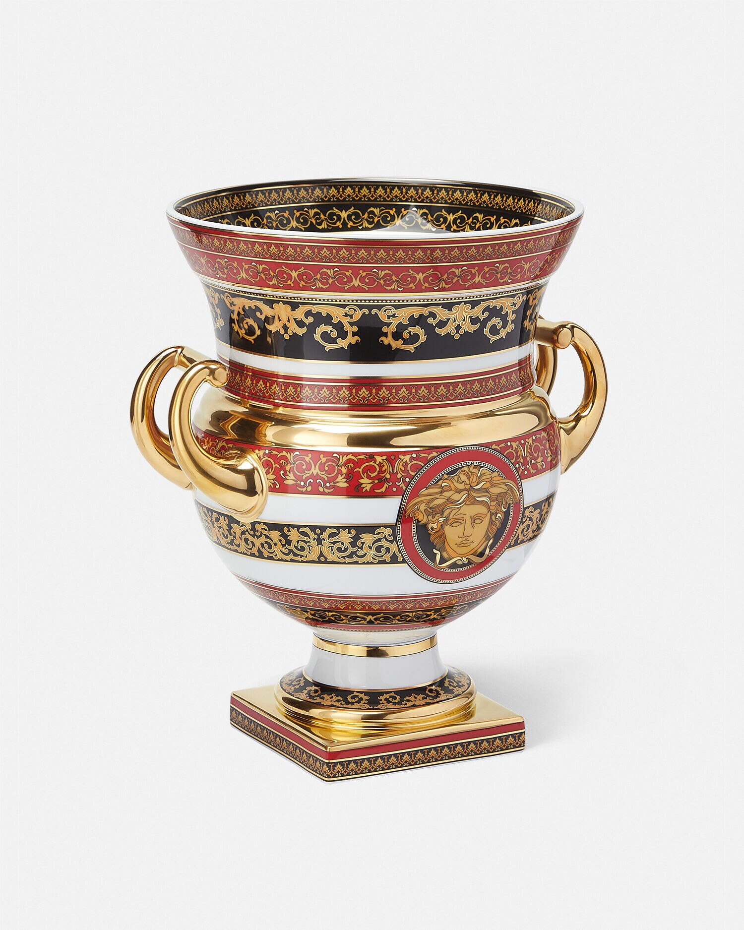 ベルサーチ花瓶、壺 メドゥーサ レッド アンフォラ 花瓶 24.4 cm レッド,ゴールド | VERSACE JP