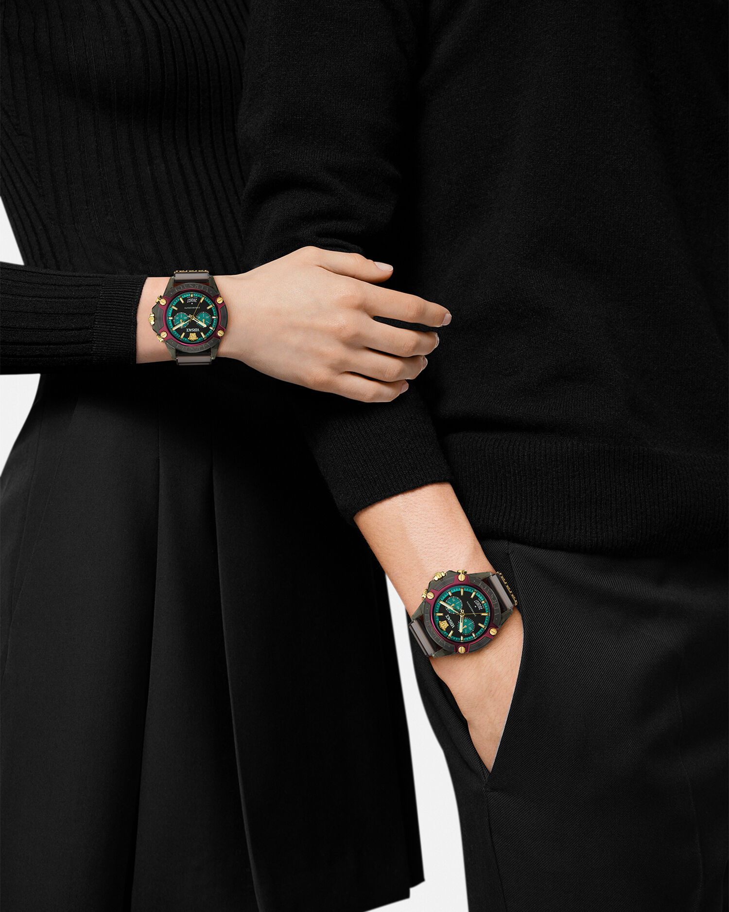 アイコン アクティブ ウォッチ ブラック | VERSACE JP