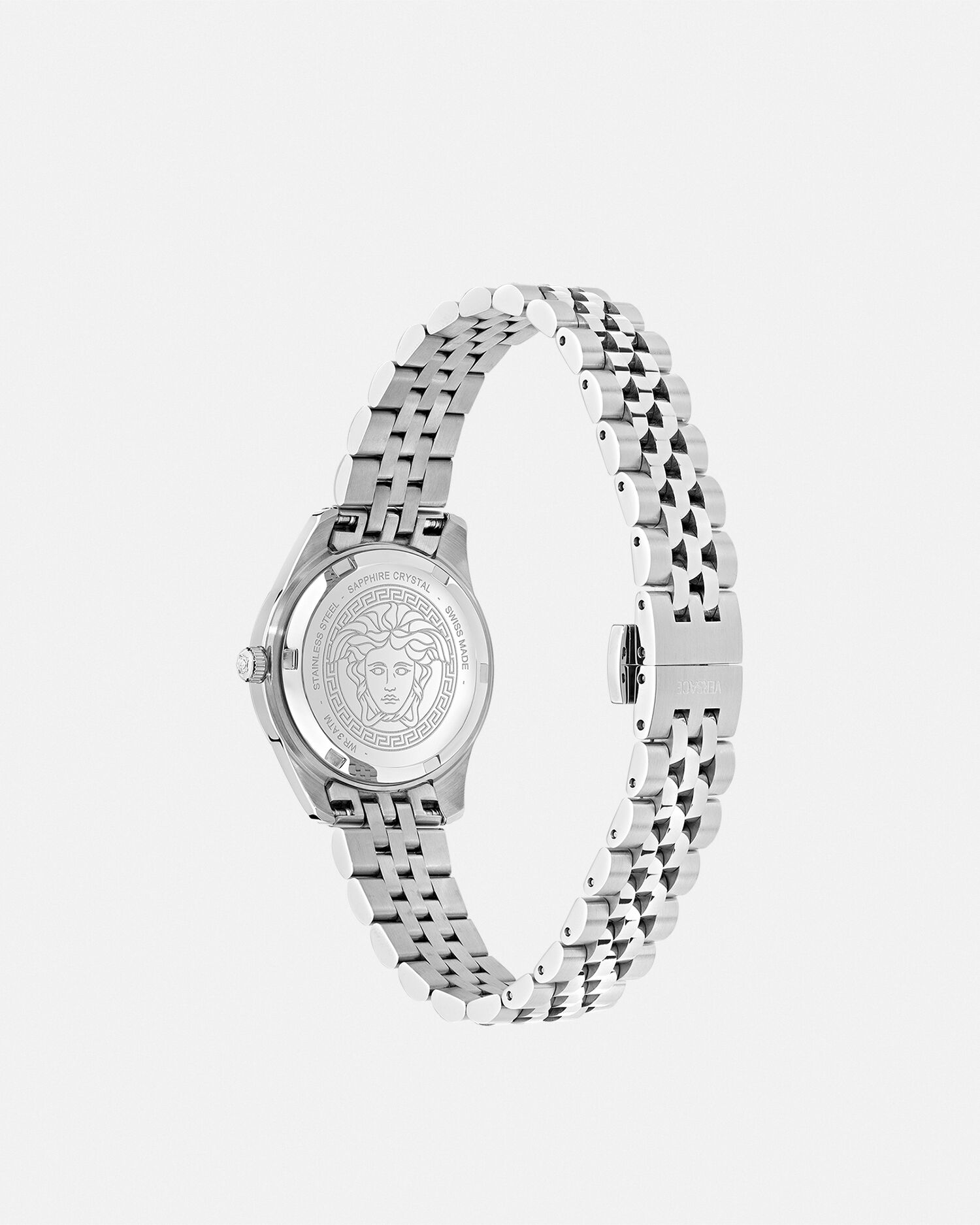 タイム ダイヤモンド ウォッチ グレカ ブラック,シルバー | VERSACE JP