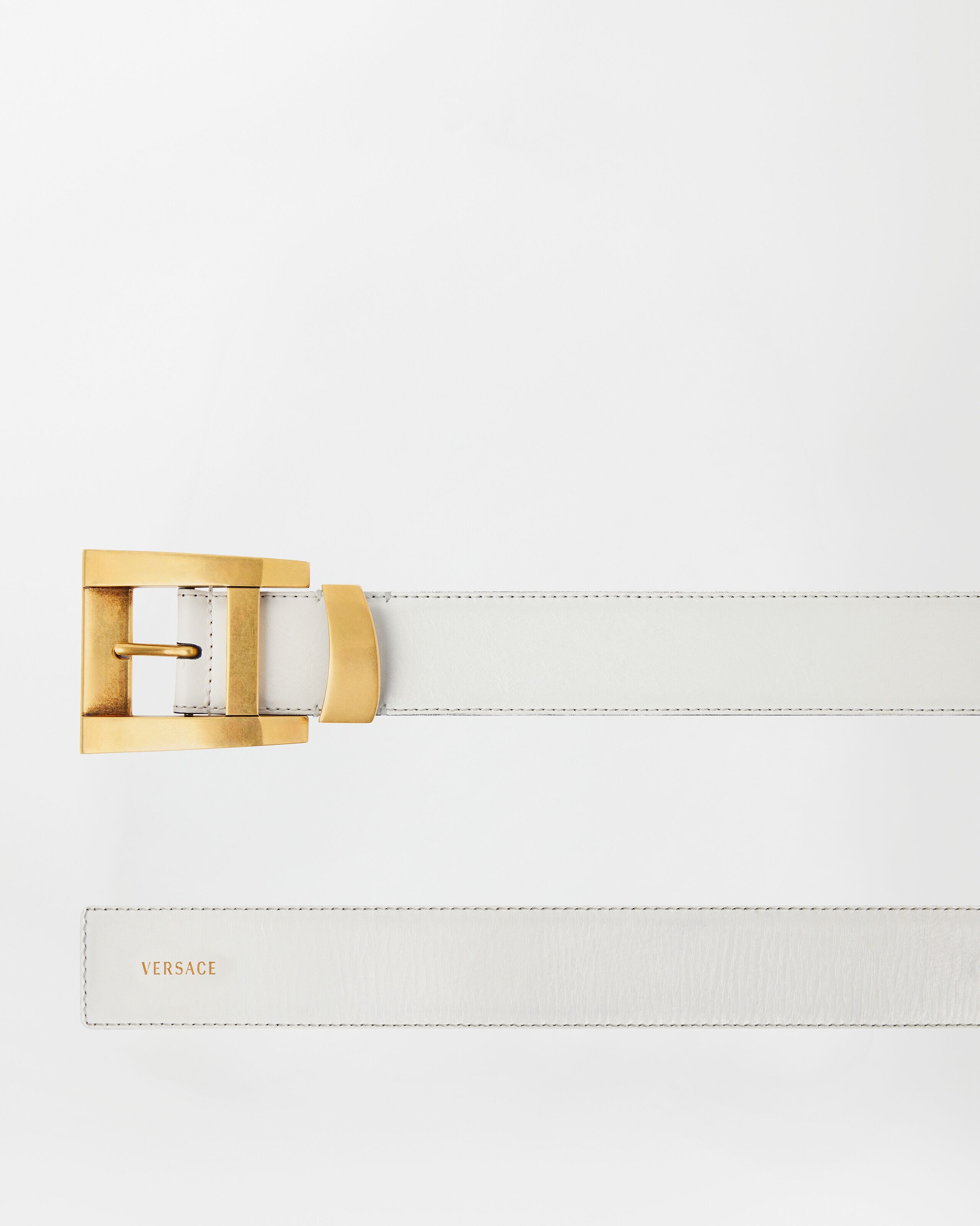 レザー ベルト 4 cm ホワイト | VERSACE JP