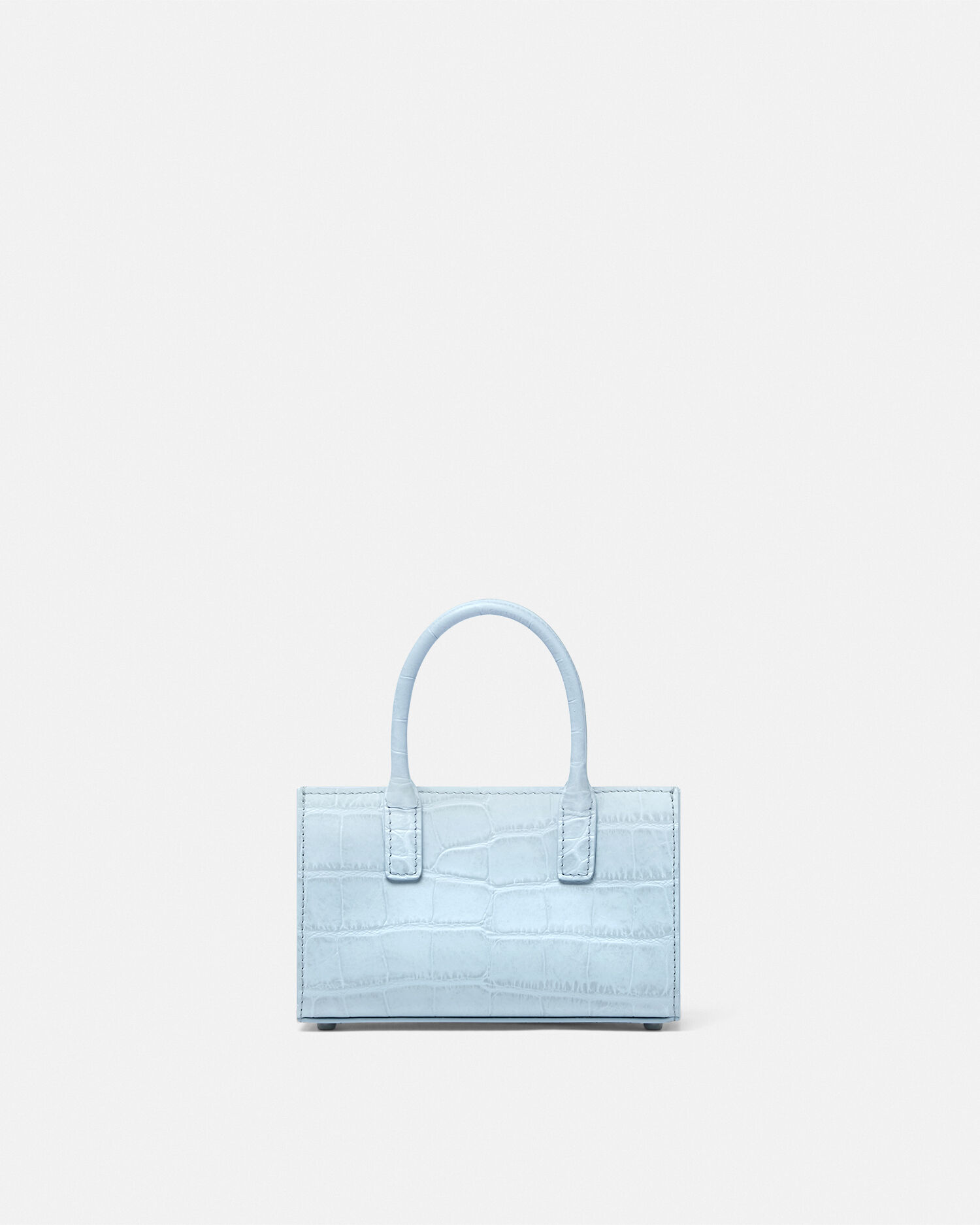 クロコ型押し メドゥーサ '95 ミニ トート バッグ ブルー | VERSACE JP