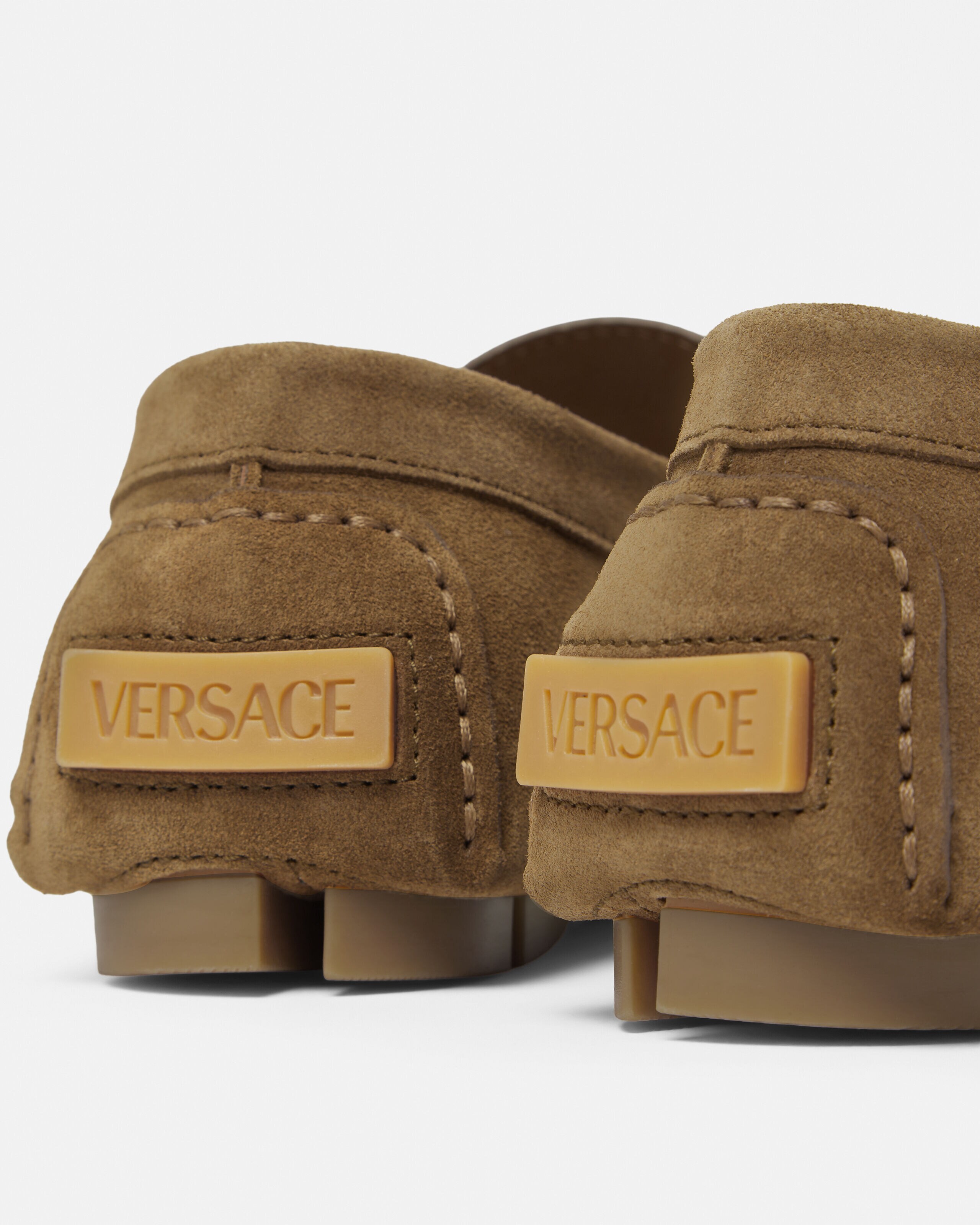 ラ メドゥーサ スエード ドライバー シューズ ブラウン,ゴールド