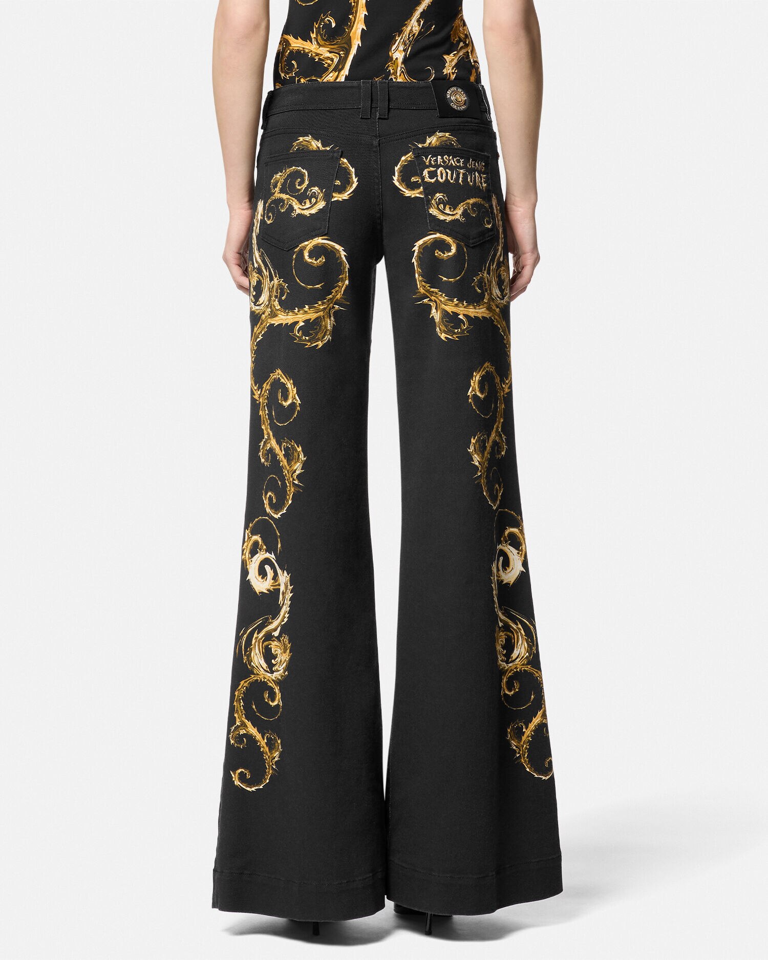 クロモ クチュール ワイド フレア ジーンズ | VERSACE JP