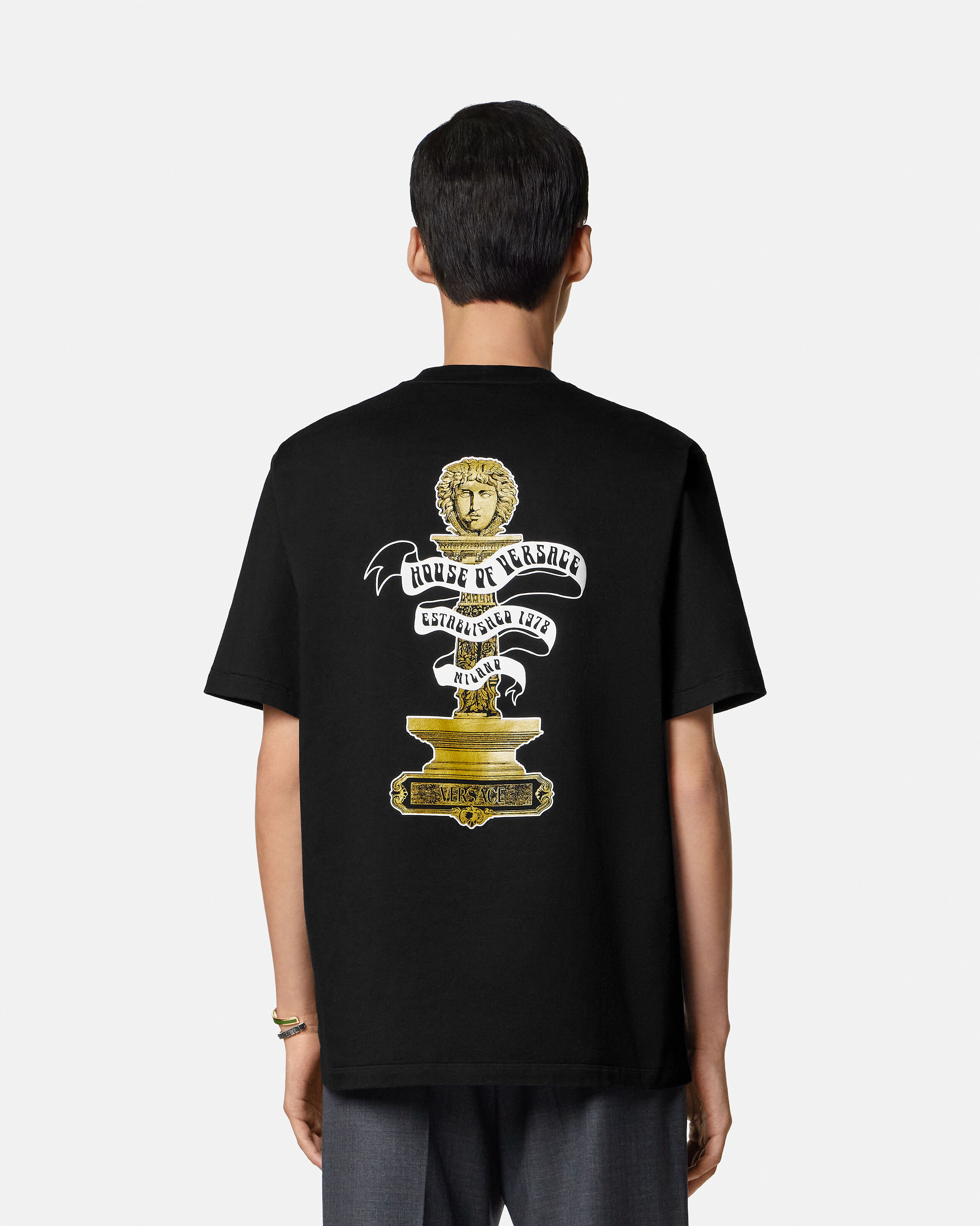 プリント コットンジャージー レギュラー Tシャツ | VERSACE JP