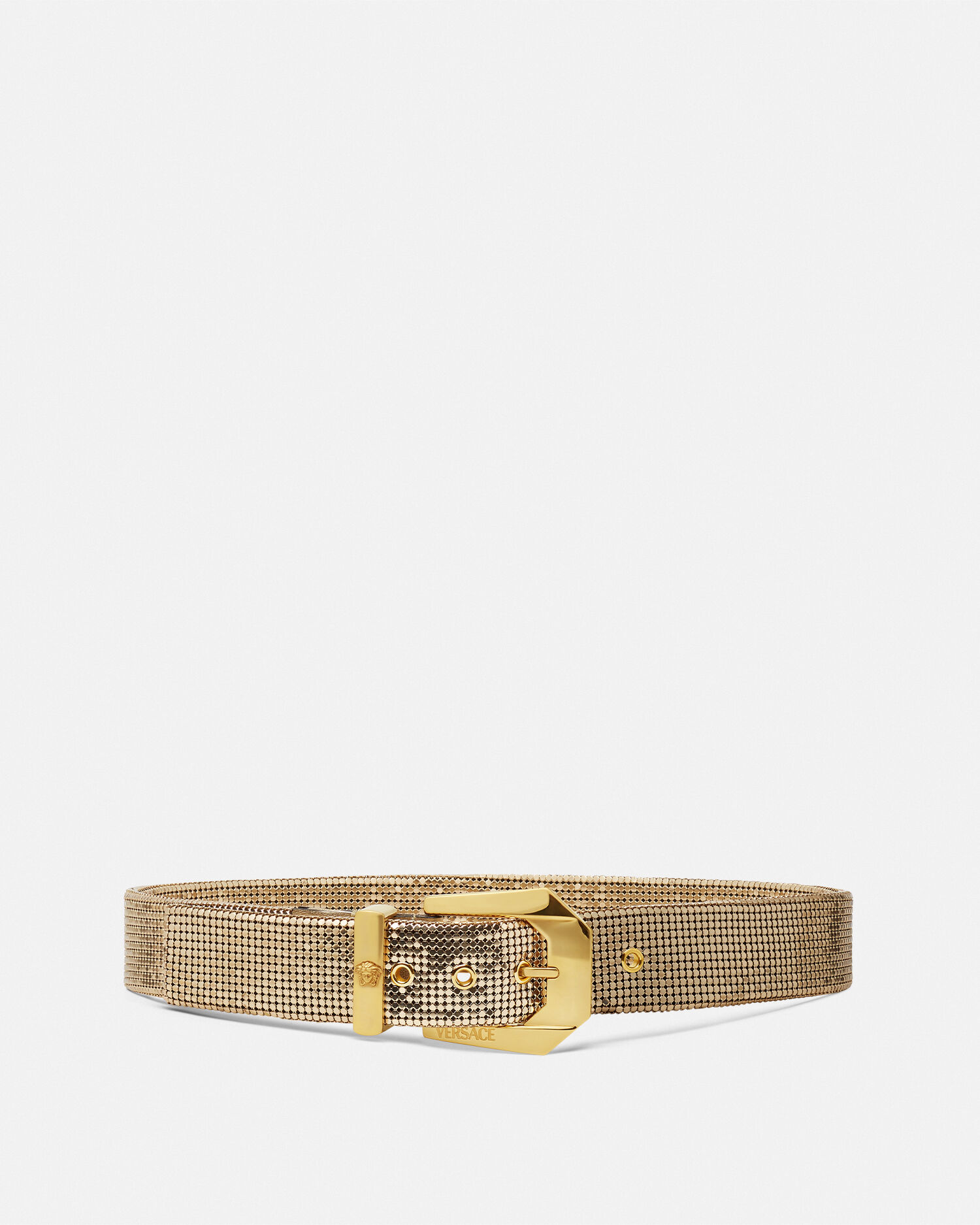 Versace ゴールドレザー ベルト VERSACE Gold/Black Heritage Medusa Buckle Reversible Leather