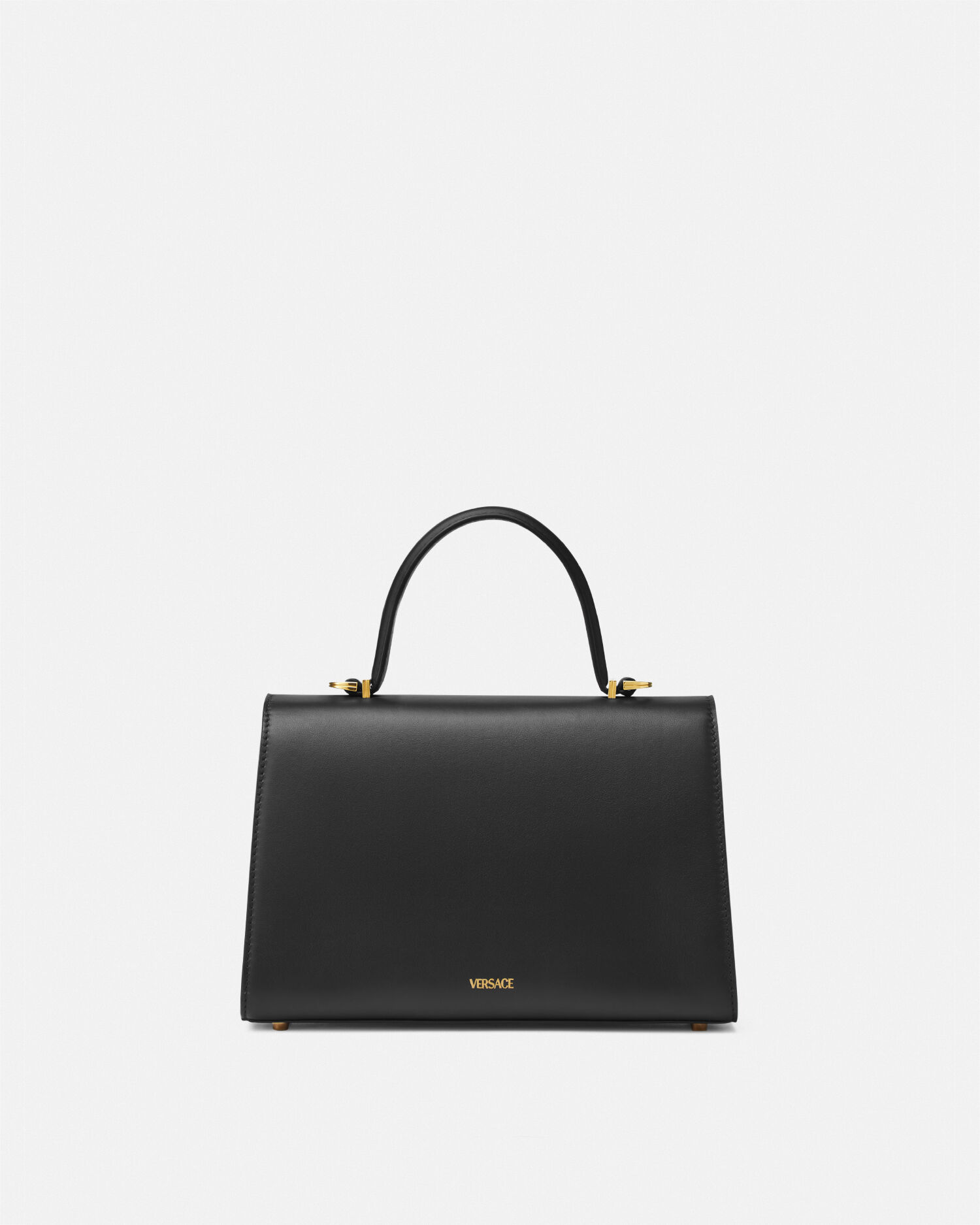 メドゥーサ '95 レザー トップハンドル ブラック,ゴールド | VERSACE JP