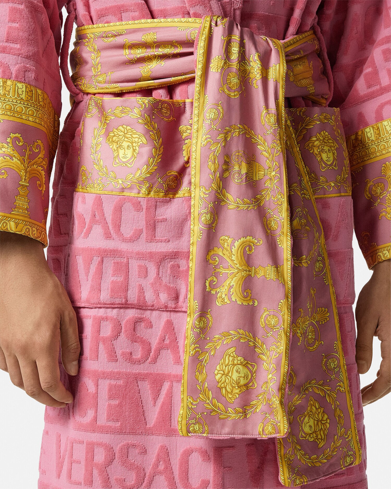 バロックプリントベルト付きバスローブ I ♡ バロック バスローブ プリント | VERSACE JP