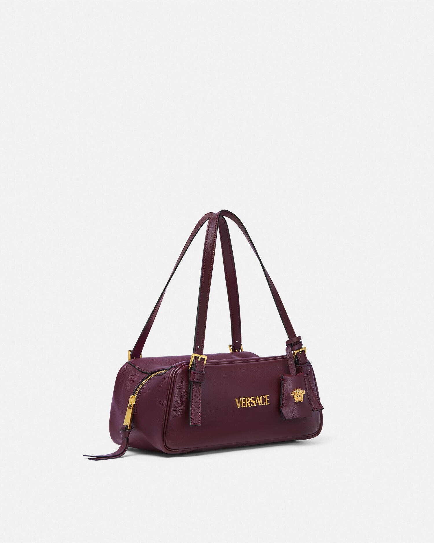 【VERSACE】ヴェルサーチ ボーリングバッグ ロゴ ボウリング ショルダー バッグ ヴェルサーチェ タグ ブラック
