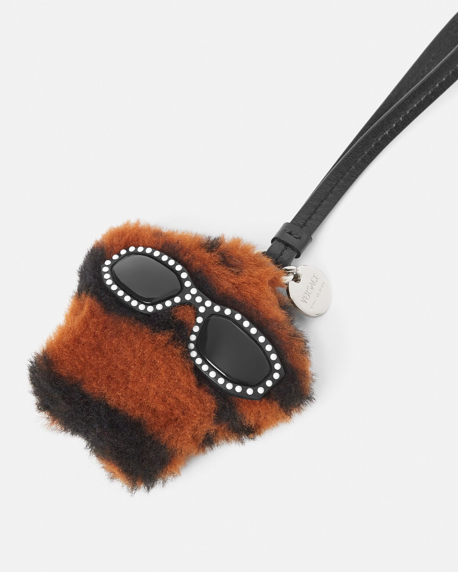 VERSACE ブルー メドゥーサ フラッフィー チャーム キーホルダー Medusa Fluffy Charm Blue | VERSACE US