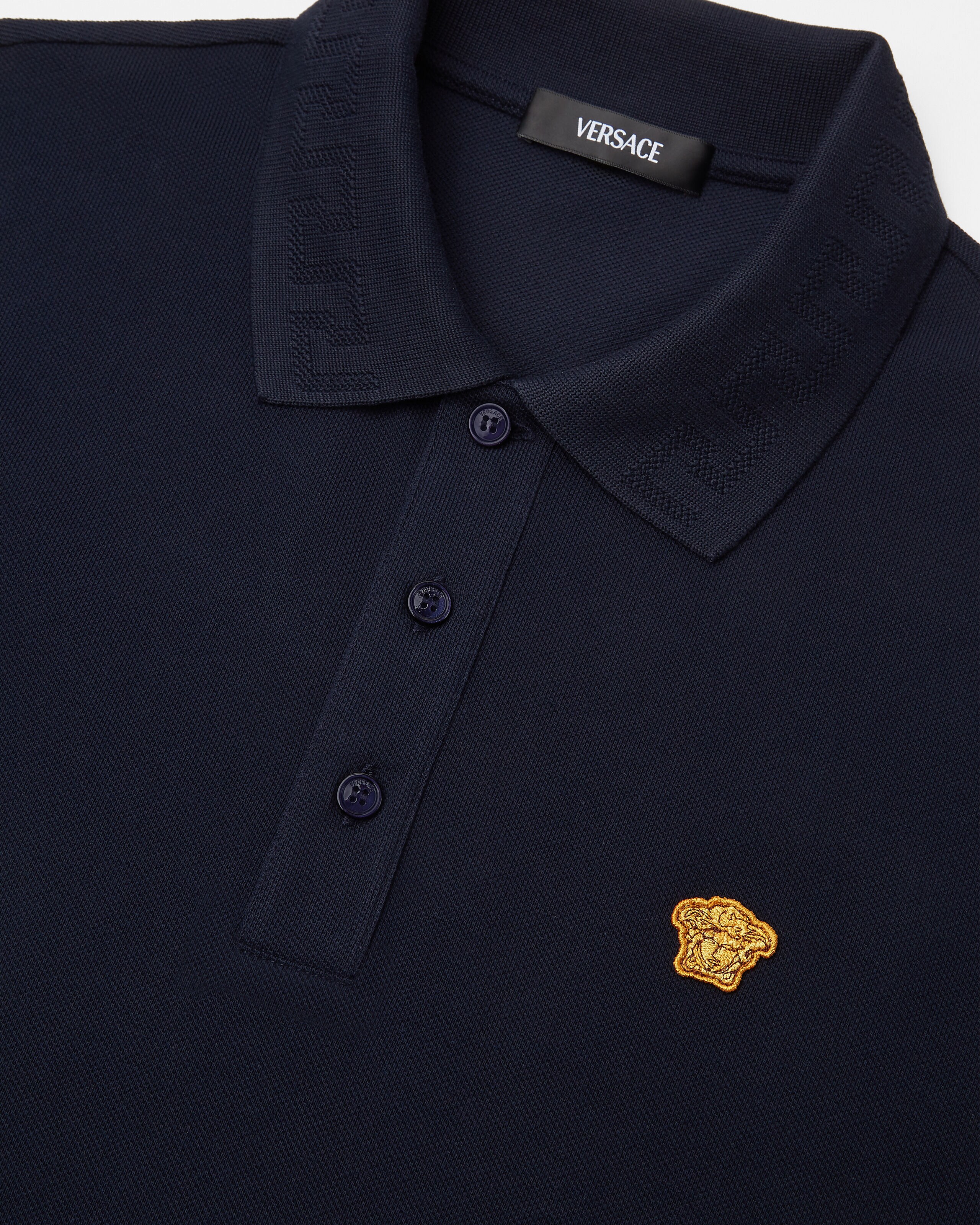 ポロ シャツ メドゥーサ 刺繍 ブルー | VERSACE JP