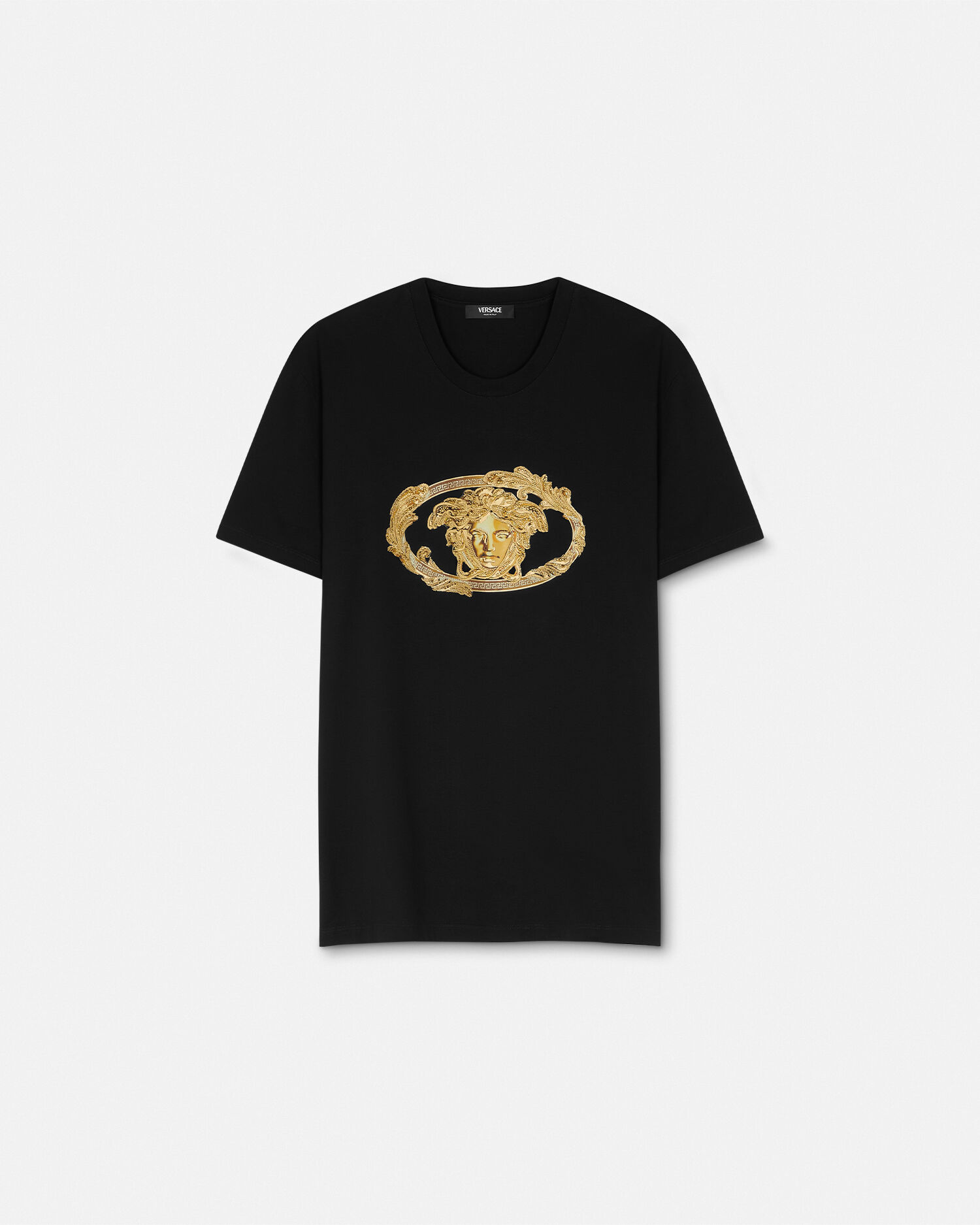 【関税・送料込】VERSACE チェーロ ステラット Tシャツ ピース ナンバー ロゴ Tシャツ ブラック,プリント | VERSACE JP
