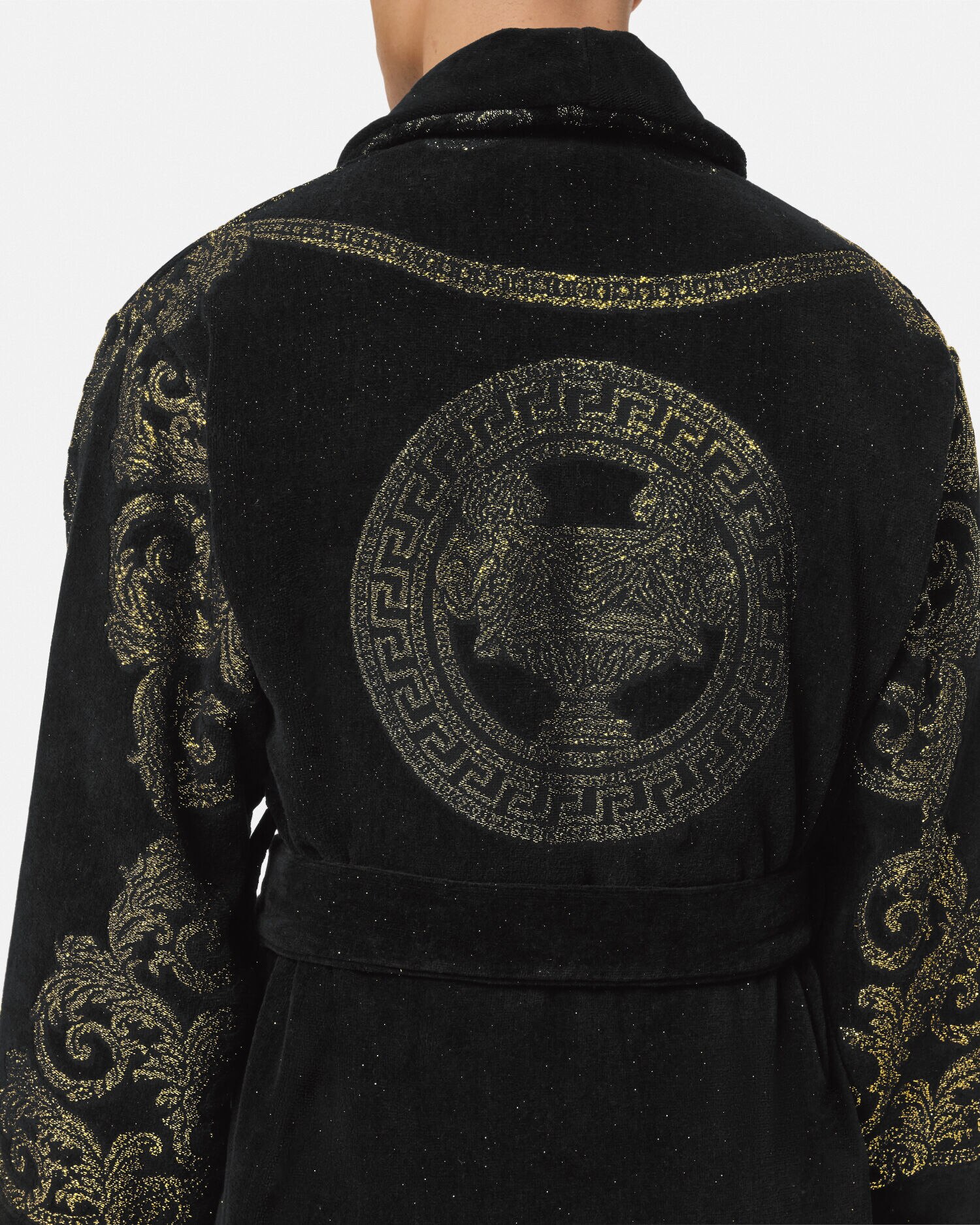 クープ デ デュー バスローブ ブラック,プリント | VERSACE JP