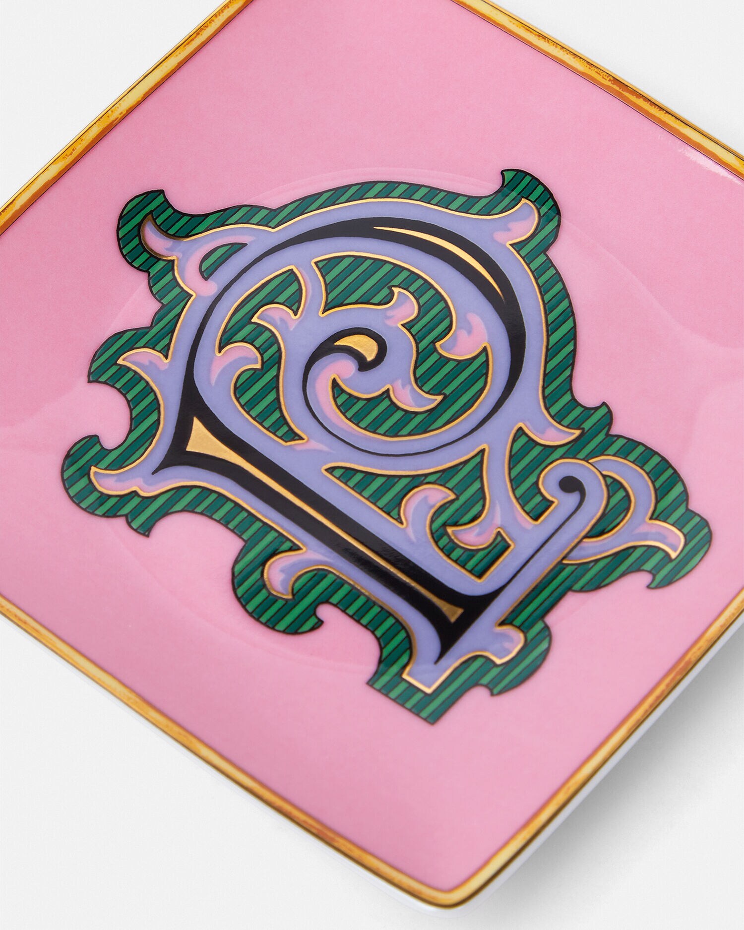 ヴェルサーチェ アルファベット P ディッシュ 12 cm プリント | VERSACE JP