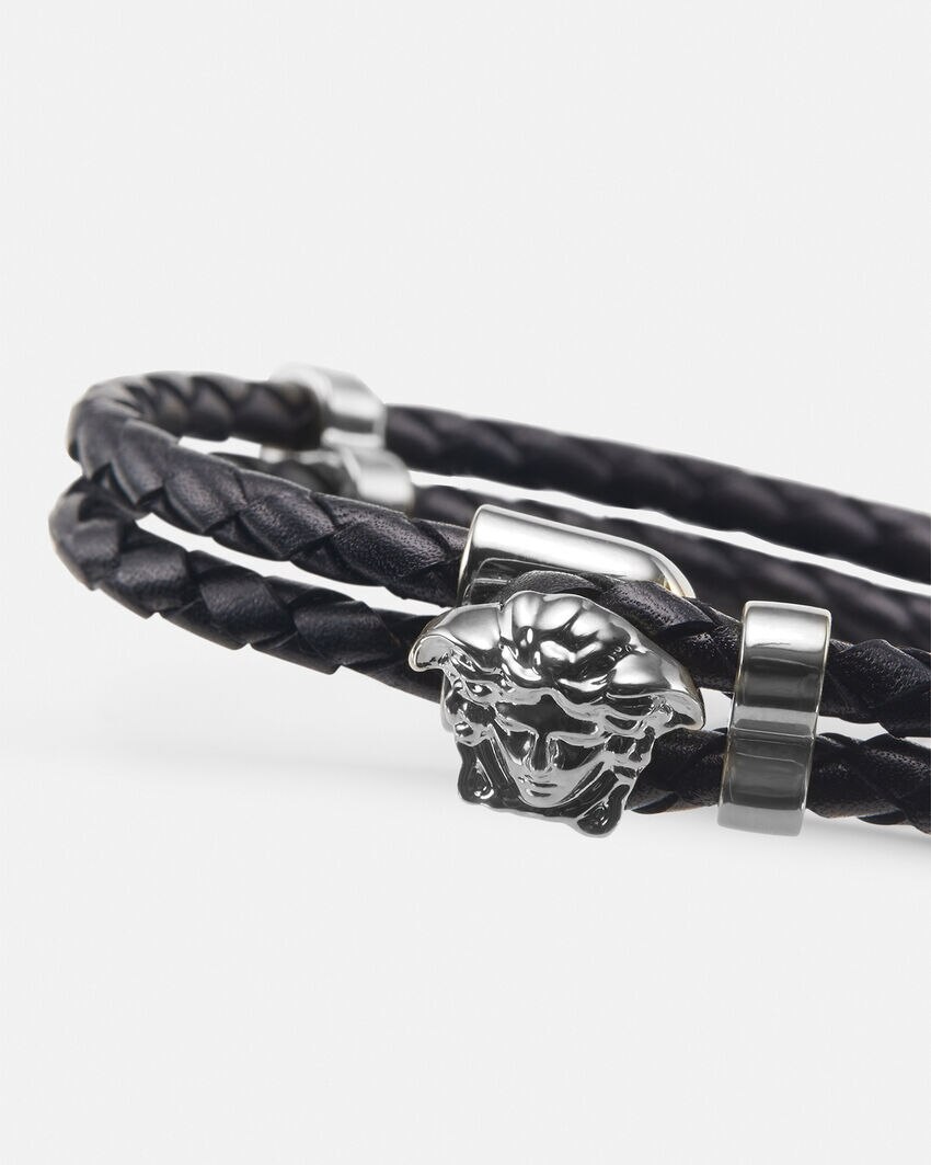 メドゥーサ ブレイド レザー ブレスレット Versace メンズ オンラインストア 日本