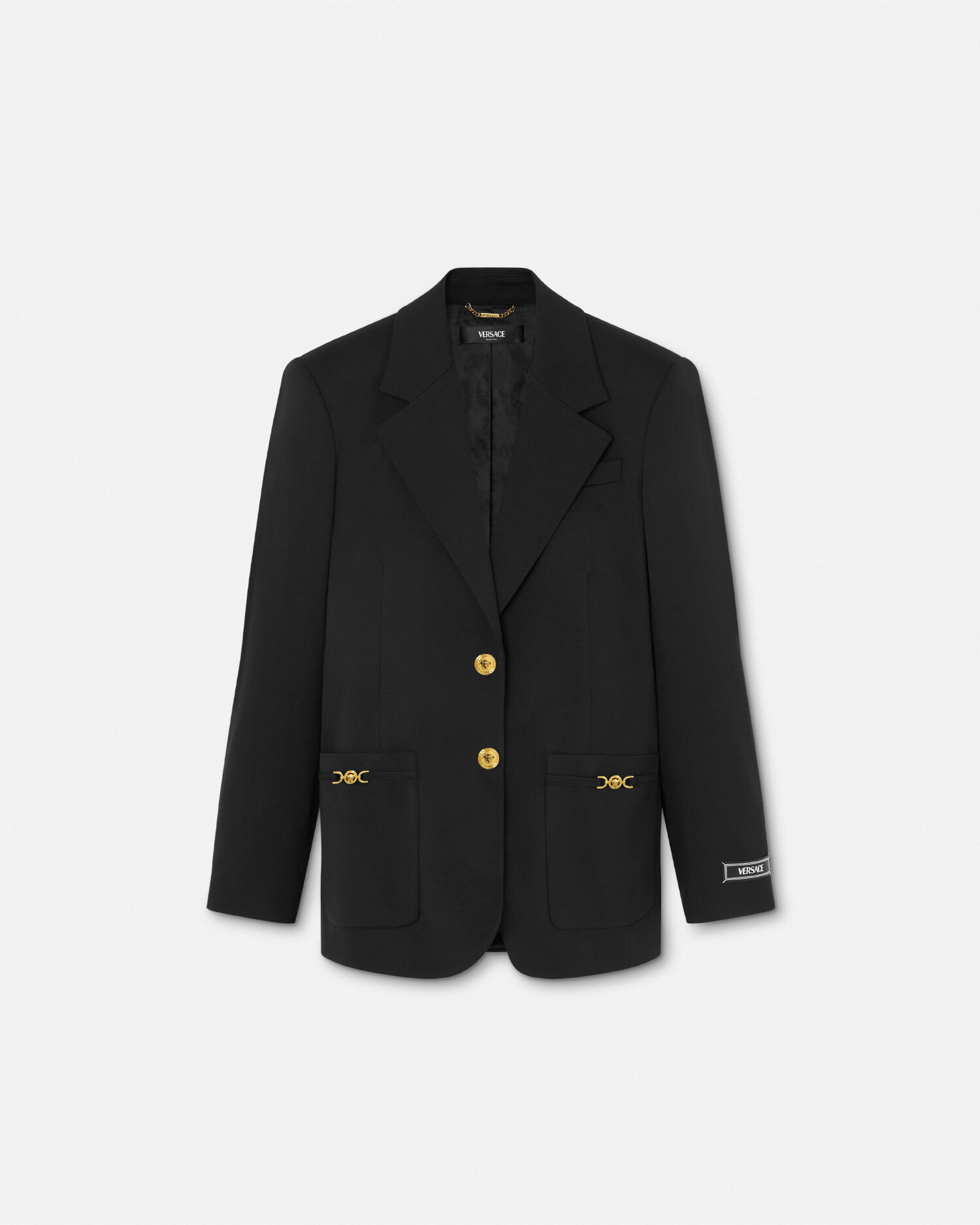 VERSACE ヴェルサーチ 現行 ダブルブレスコート 水色 メデューサ