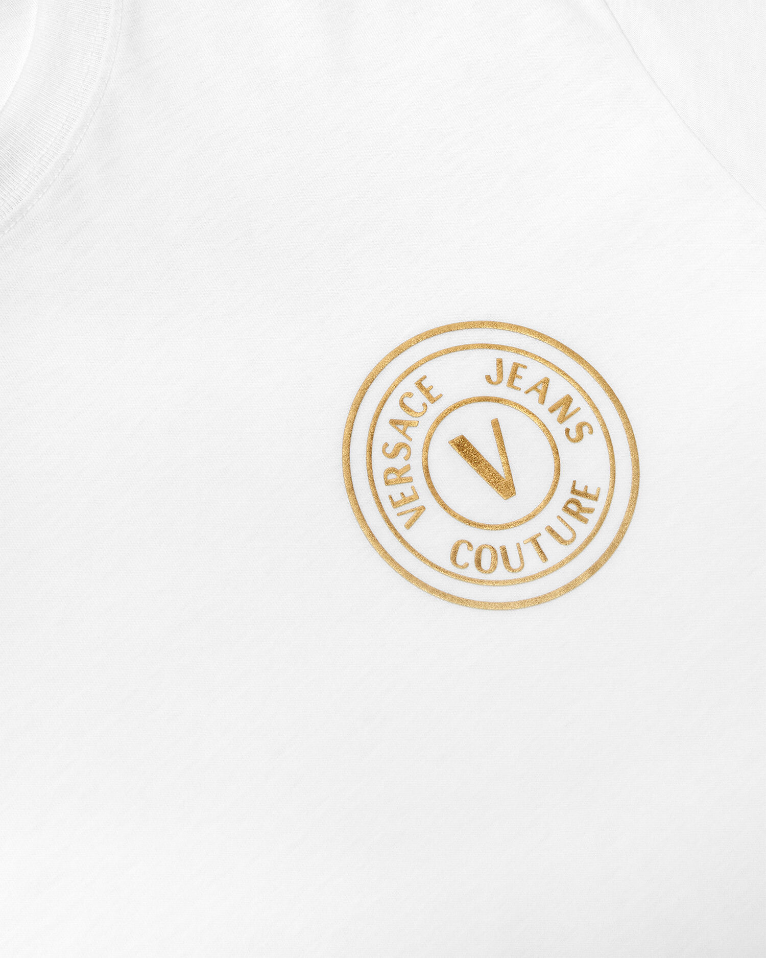 レターV エンブレム Tシャツ ホワイト,プリント | VERSACE JP