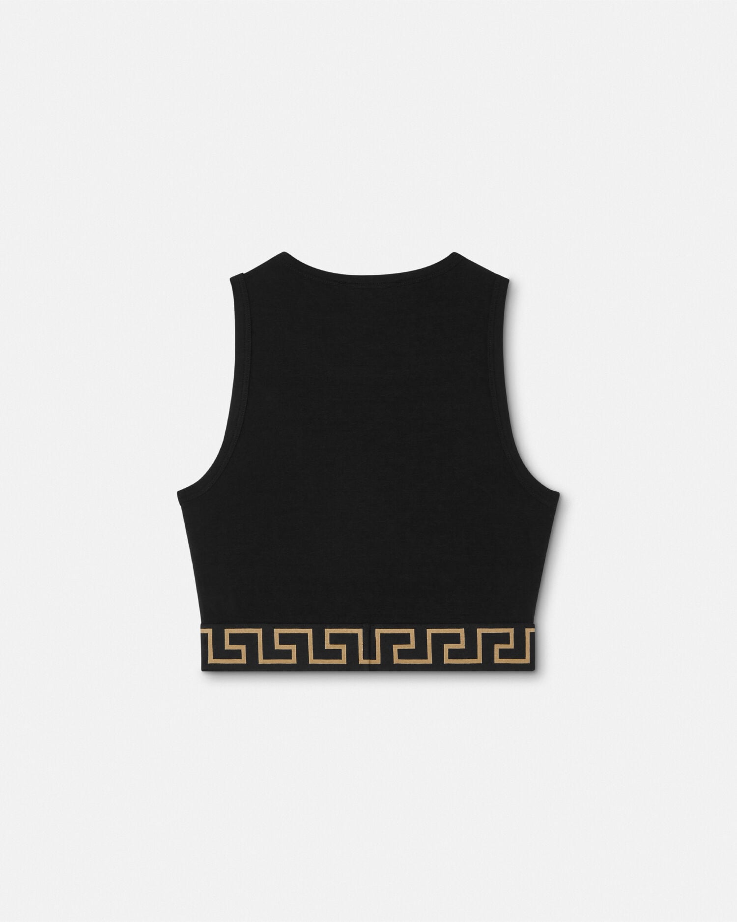 ジャカード コットンジャージー クロップ トップ ブラック | VERSACE JP