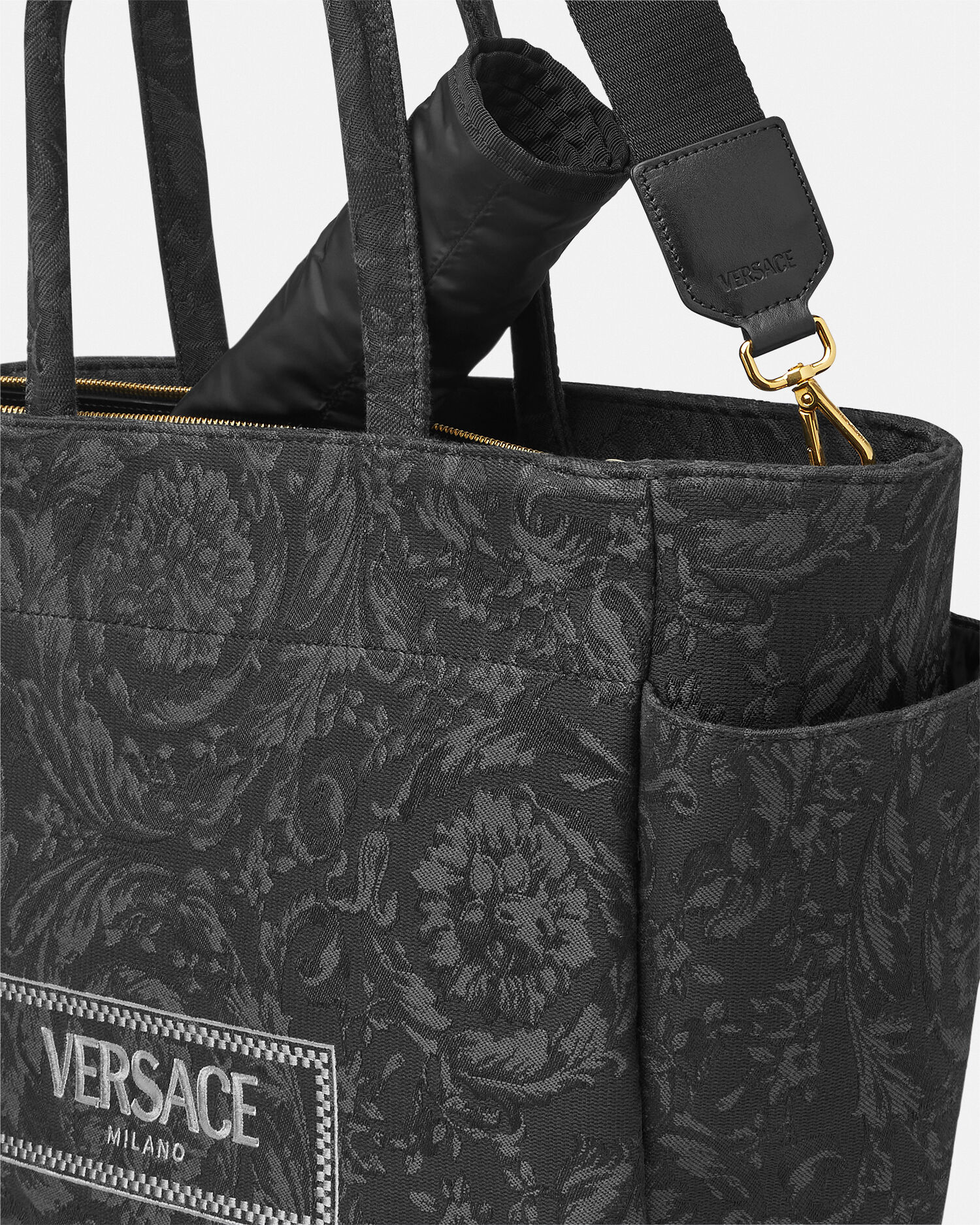 バロッコ アテナ ベビー チェンジング マット バッグ ブラック,ゴールド | VERSACE JP