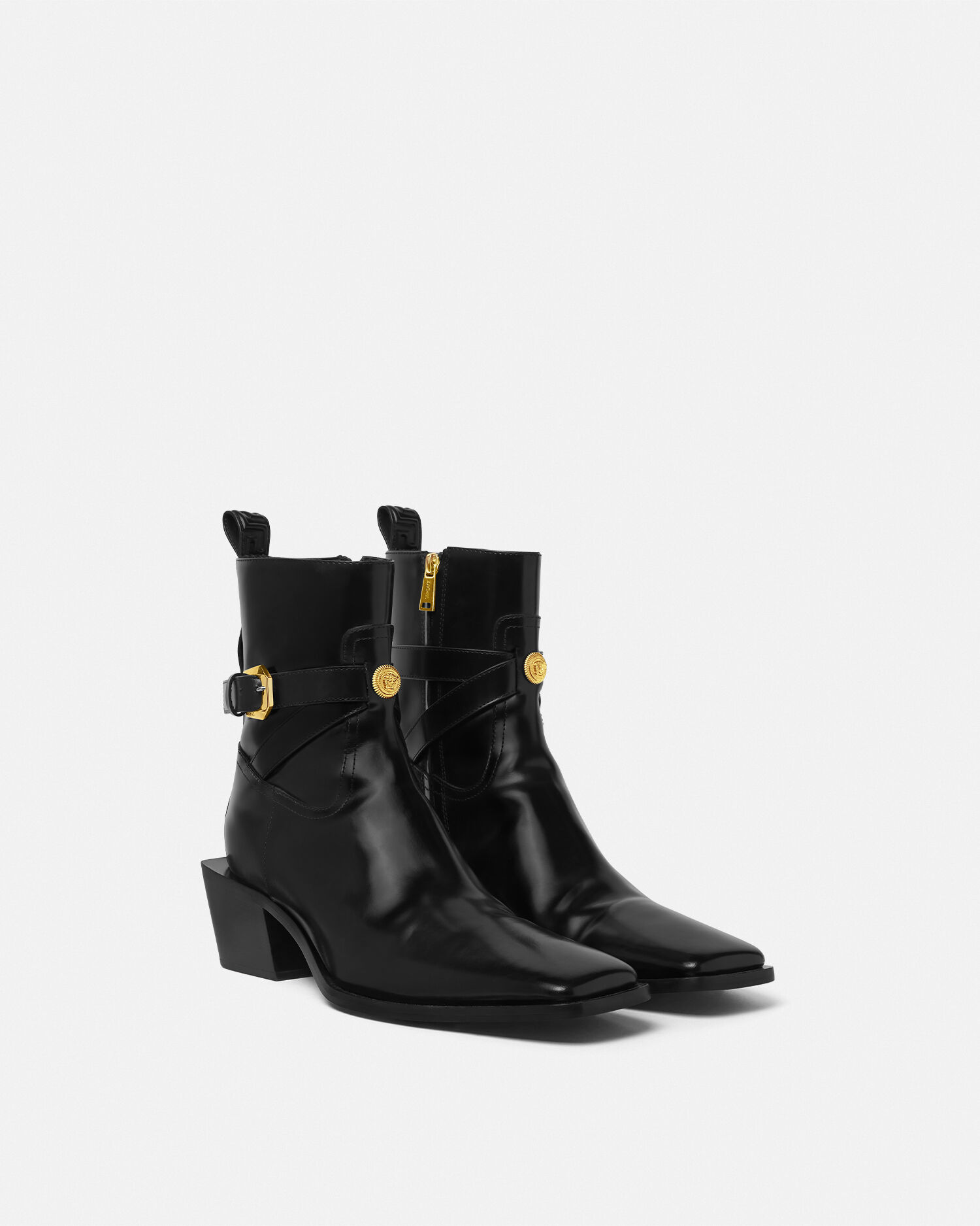 アンジェロ レザー チェルシー ブーツ 70 mm | VERSACE JP